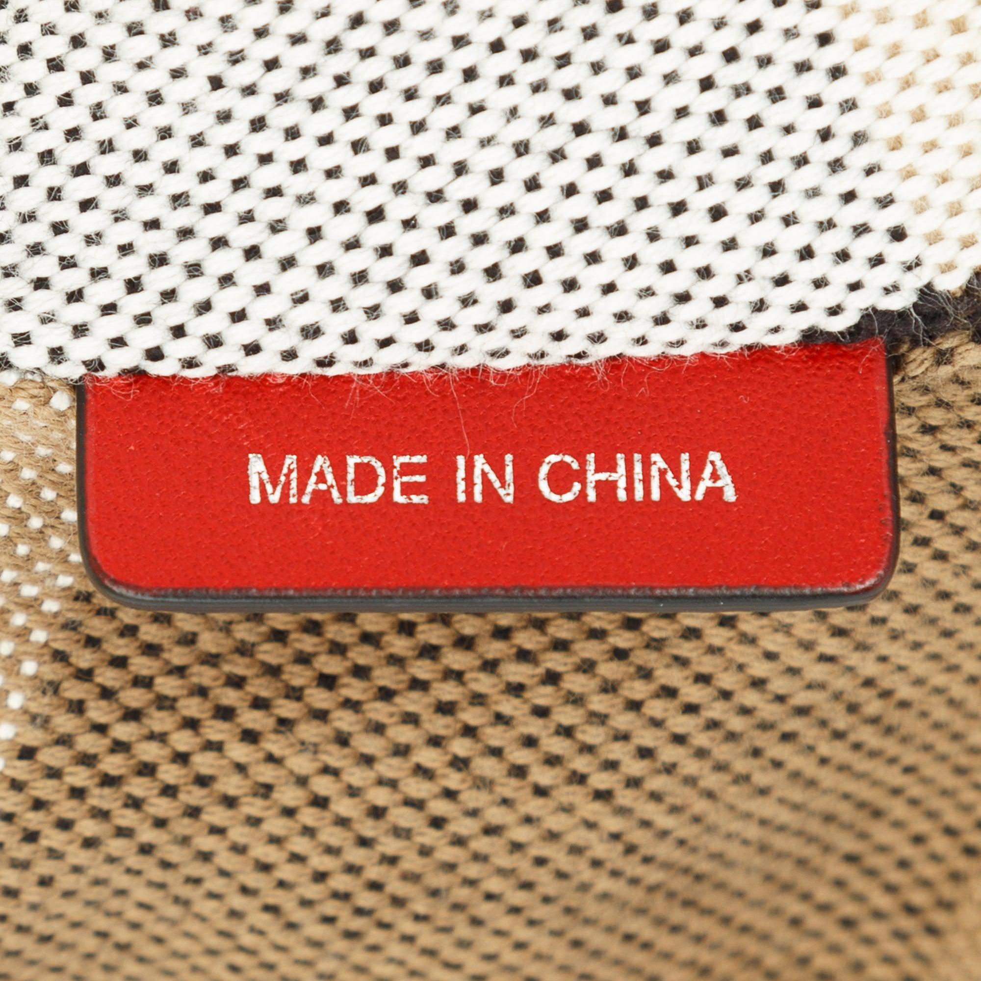 Burberry Small Maidstone Leather & House Check Tote