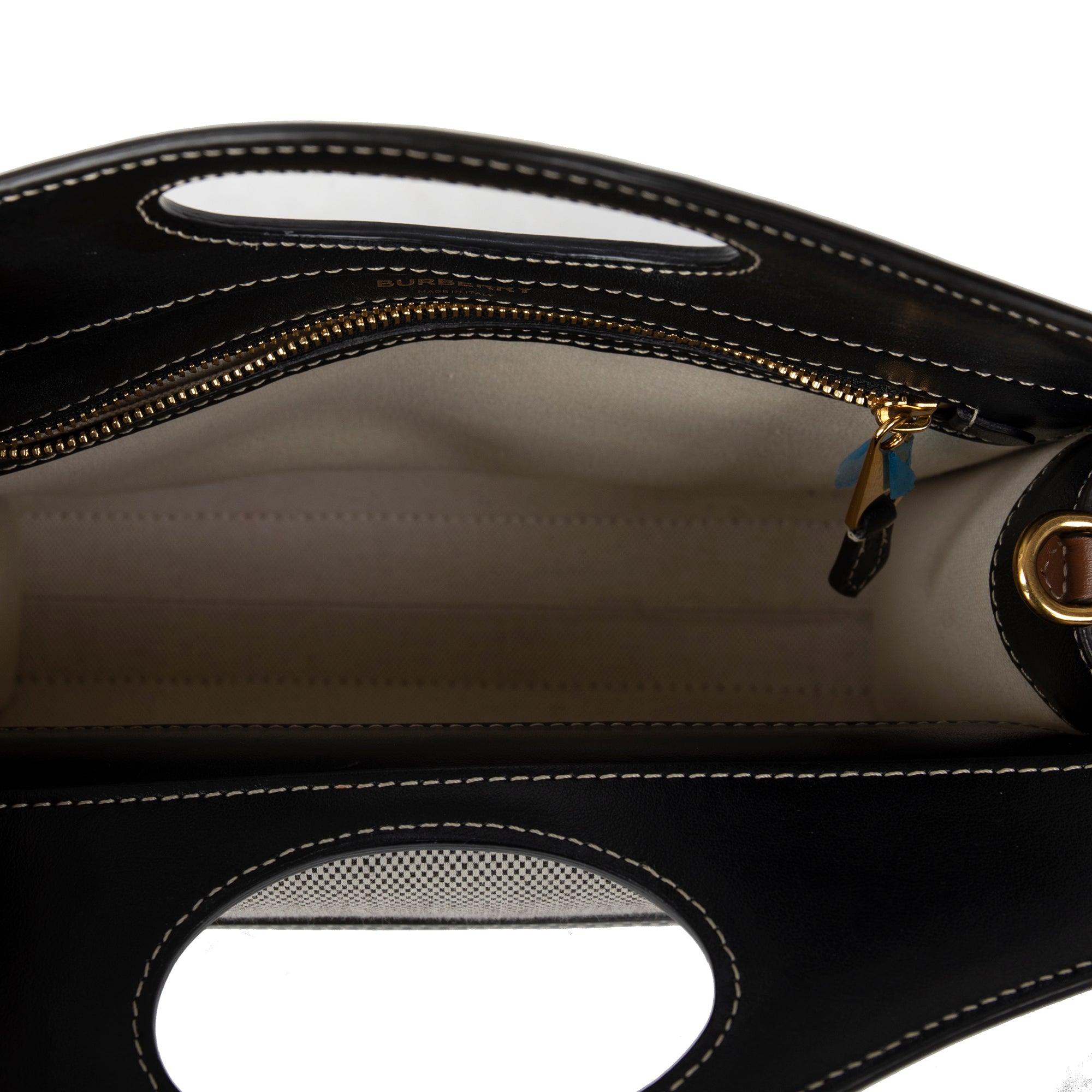 Burberry Two-Tone Canvas and Leather Mini Pocket Bag