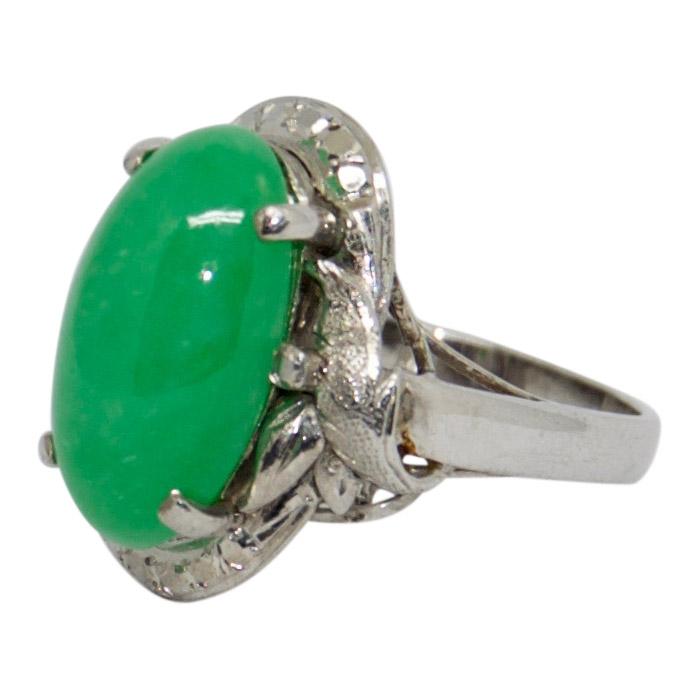 Cabochon Natural Jade Ring