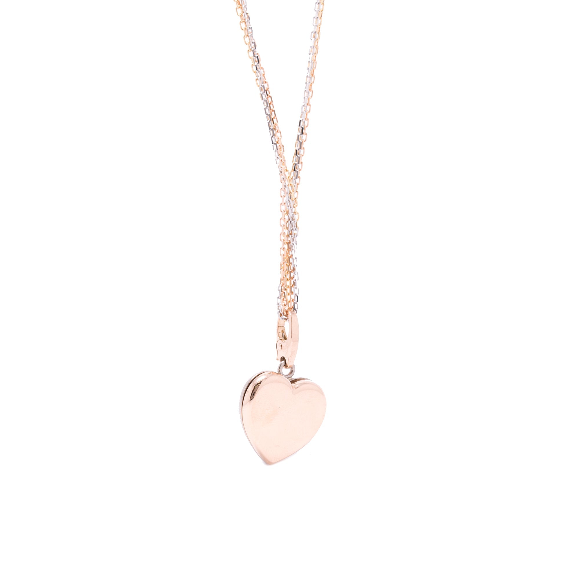 Cartier 18k Gold Heart Charm Necklace w/ Box & Certificate
