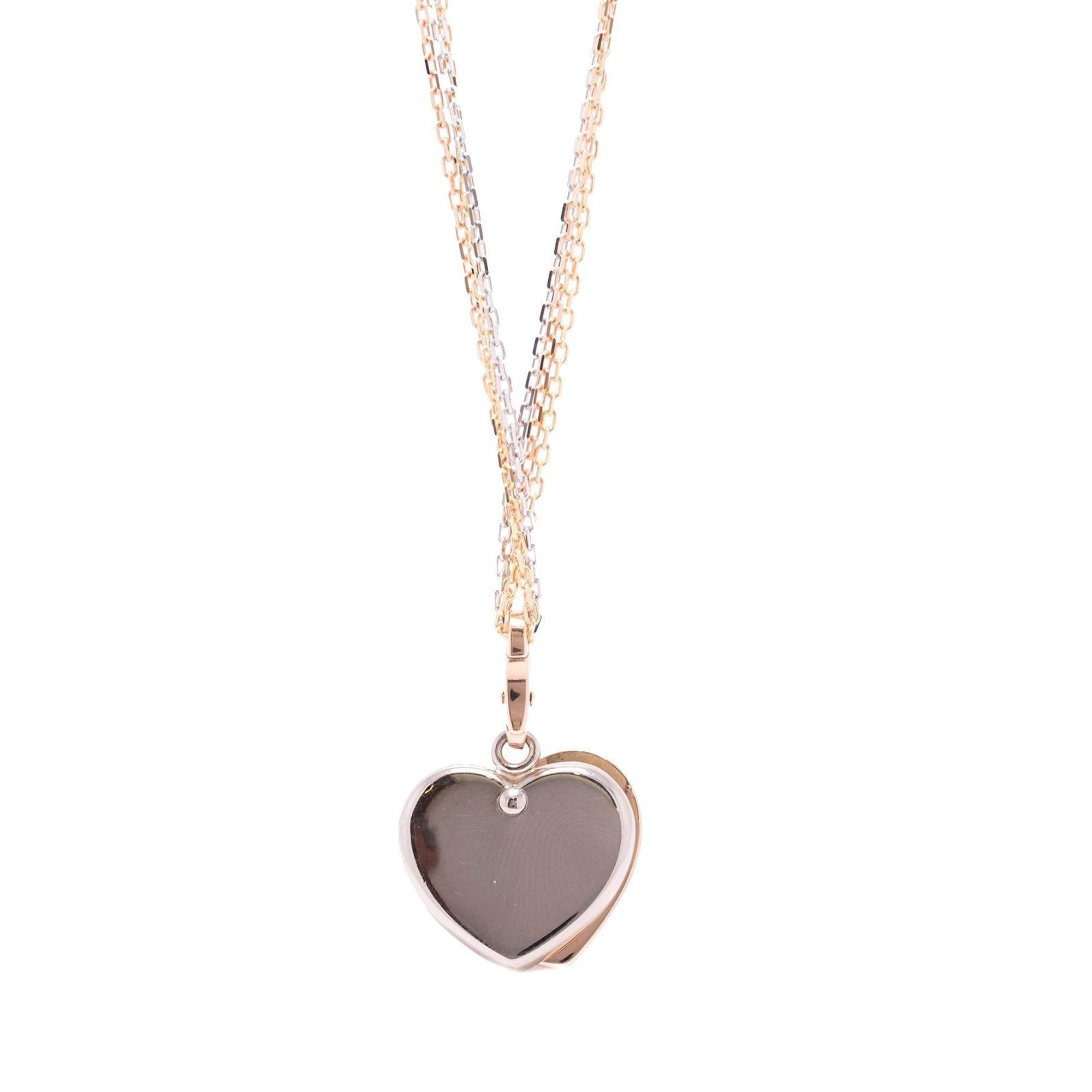 Cartier 18k Gold Heart Charm Necklace w/ Box & Certificate