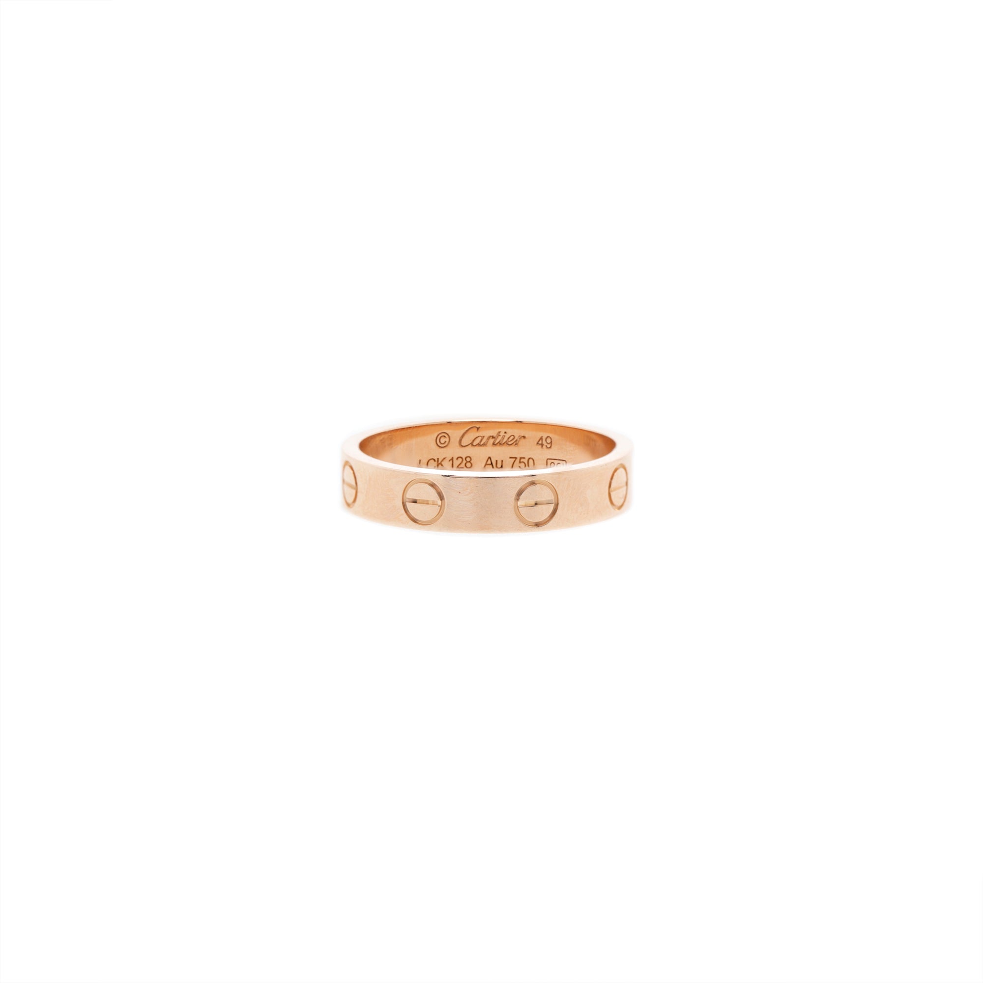 Cartier 18k Rose Gold 3.6 mm Love Wedding Band Ring w/ Receipt