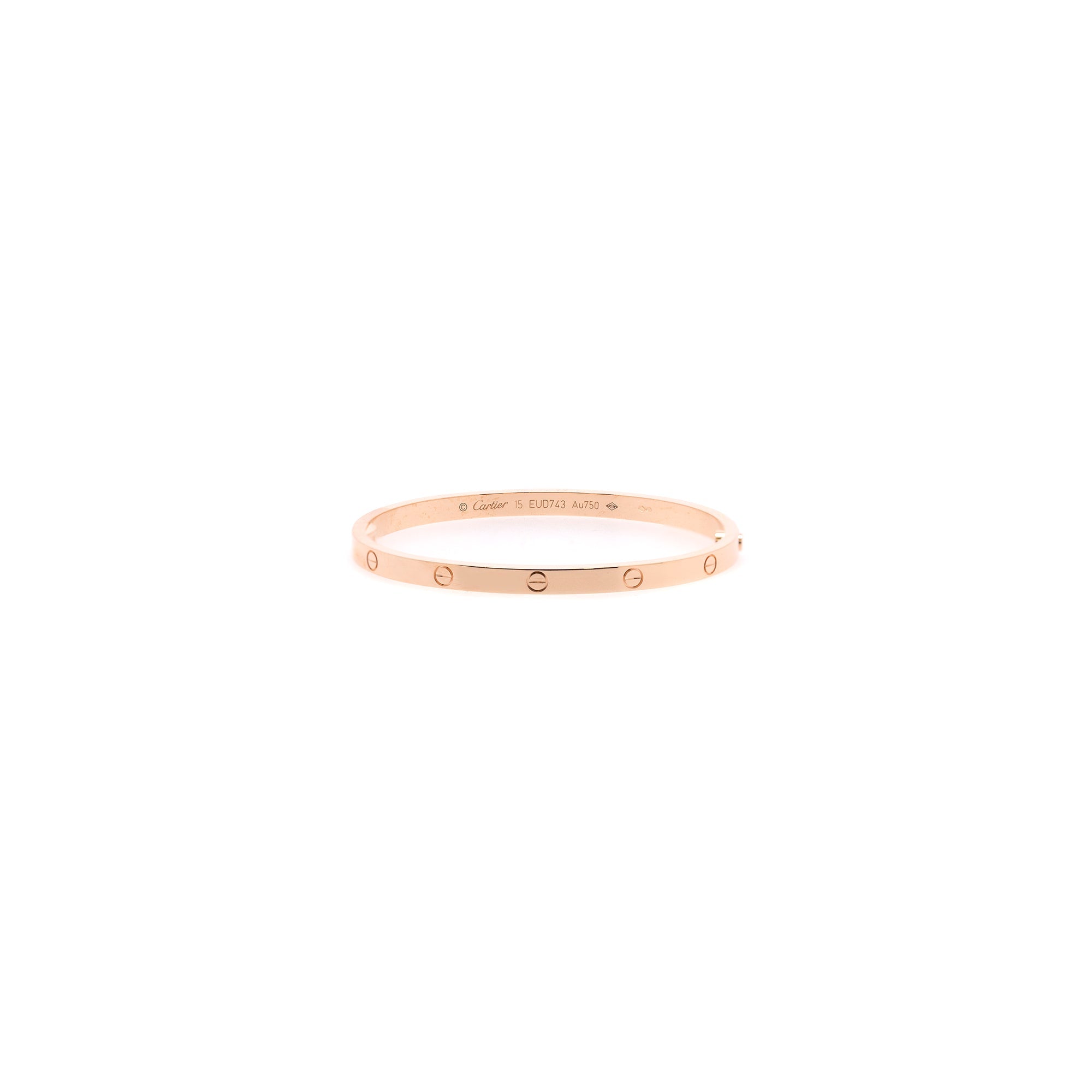 Cartier 18k Rose Gold Love Bracelet, SM Model w/ Box