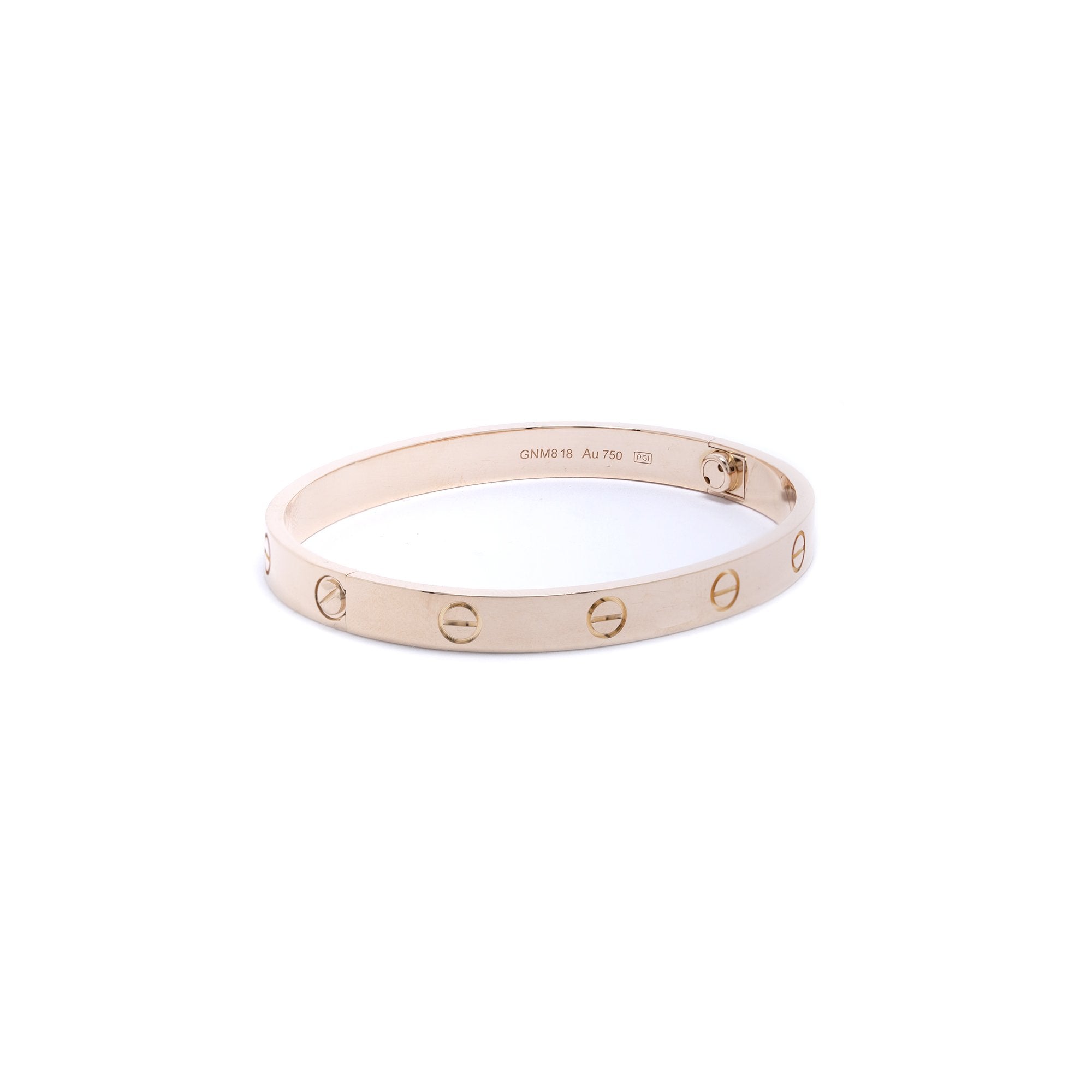 Cartier 18k Rose Gold Love Bracelet w/ Certificate