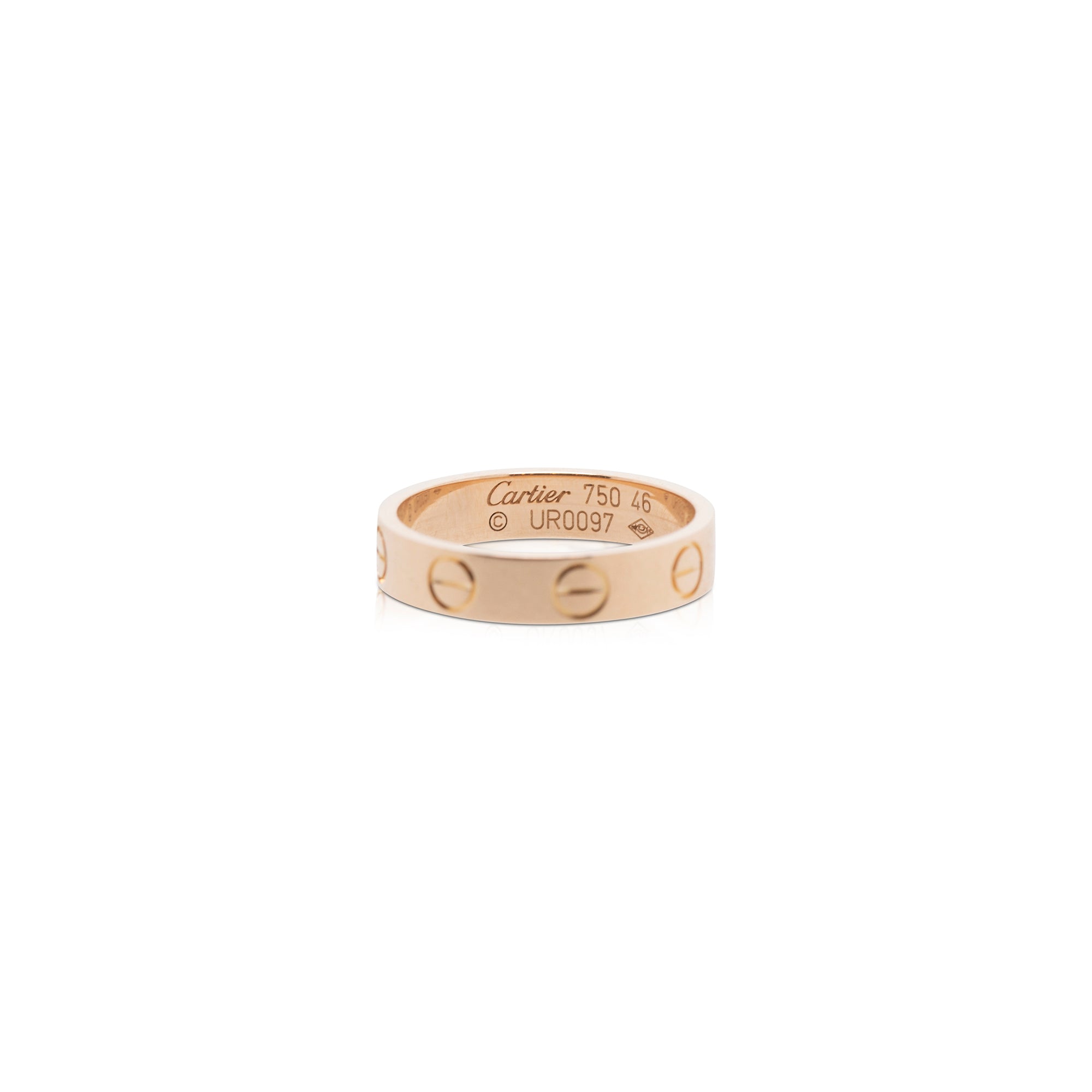 Cartier 18k Rose Gold Love Wedding Band Ring w/ Box
