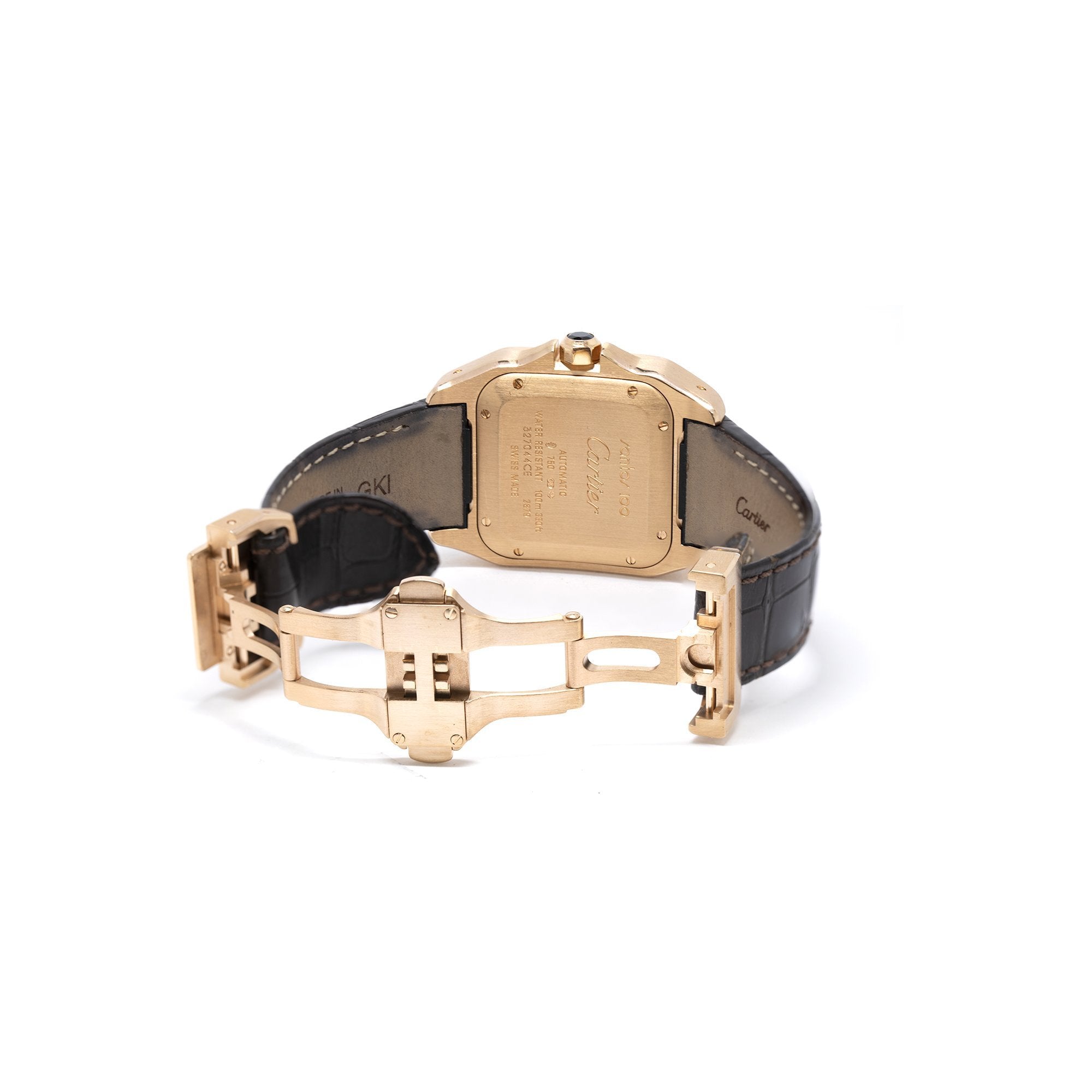 Cartier 18k Rose Gold Santos 100 Watch w/ Box