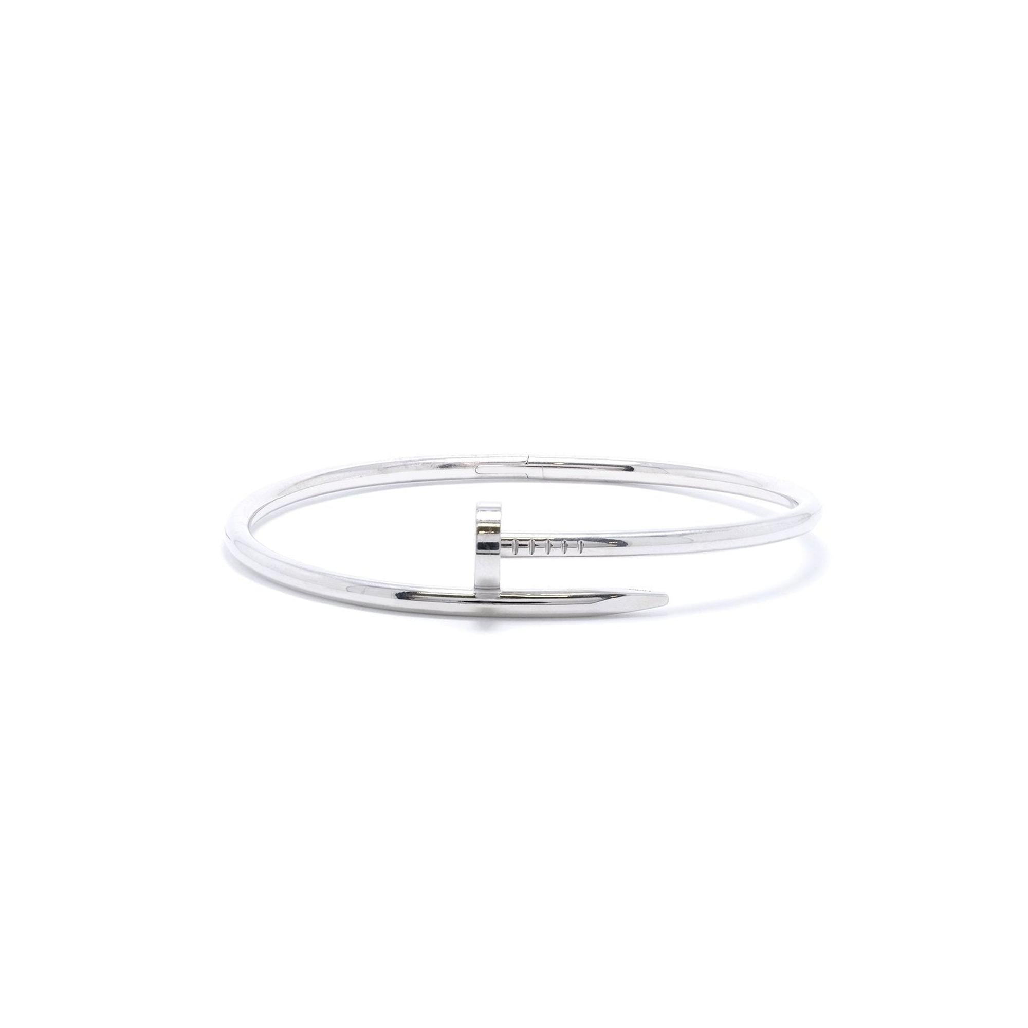 Cartier 18k White Gold Juste Un Clou Bracelet w/ Box & Certificate