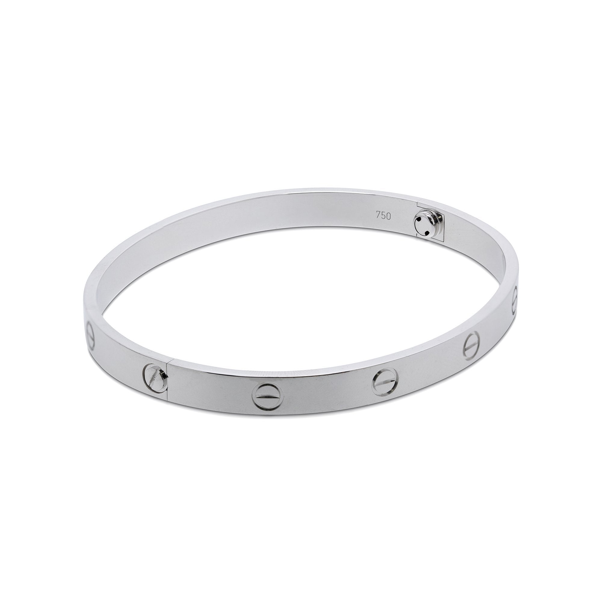 Cartier 18k White Gold Love Bracelet