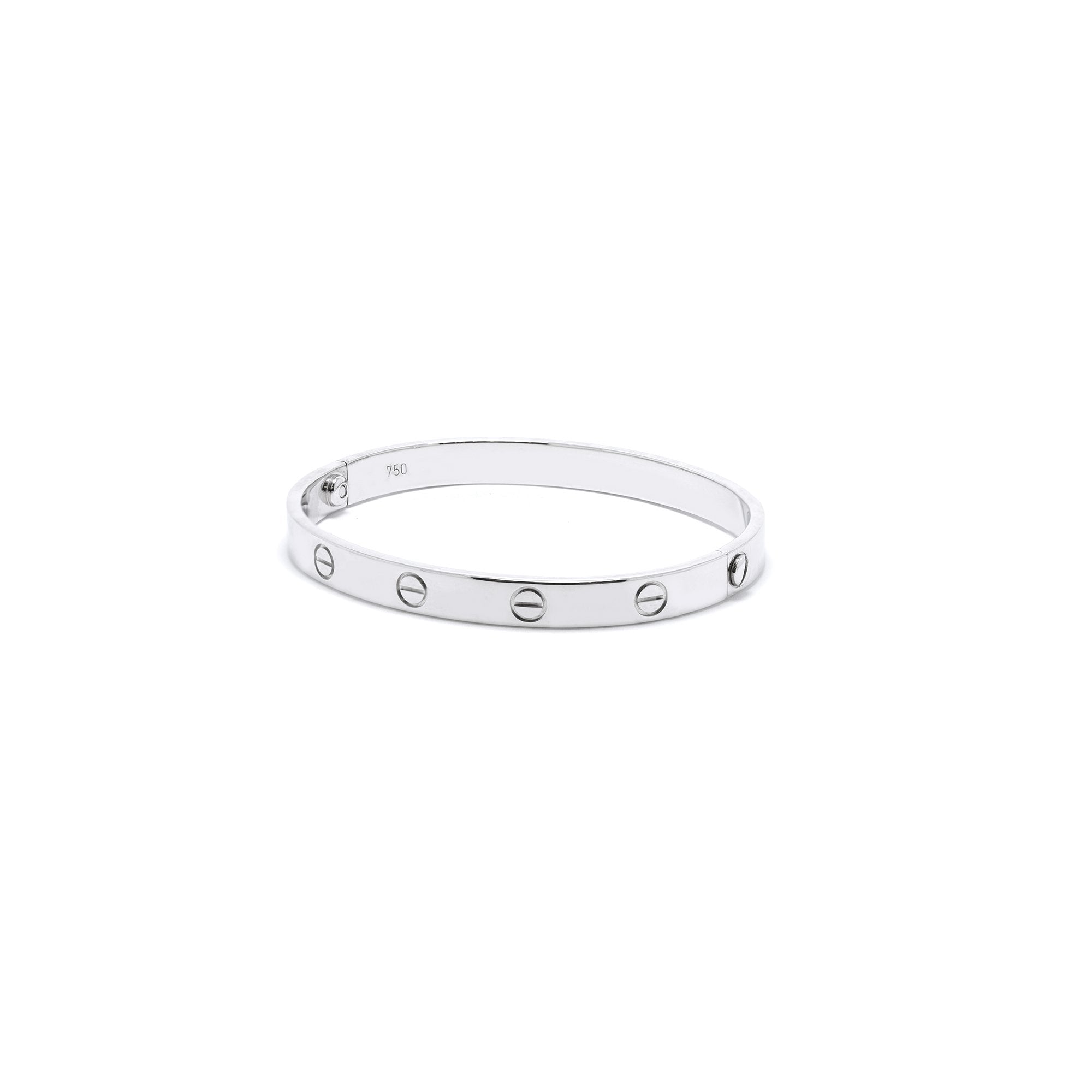 Cartier 18k White Gold Love Bracelet
