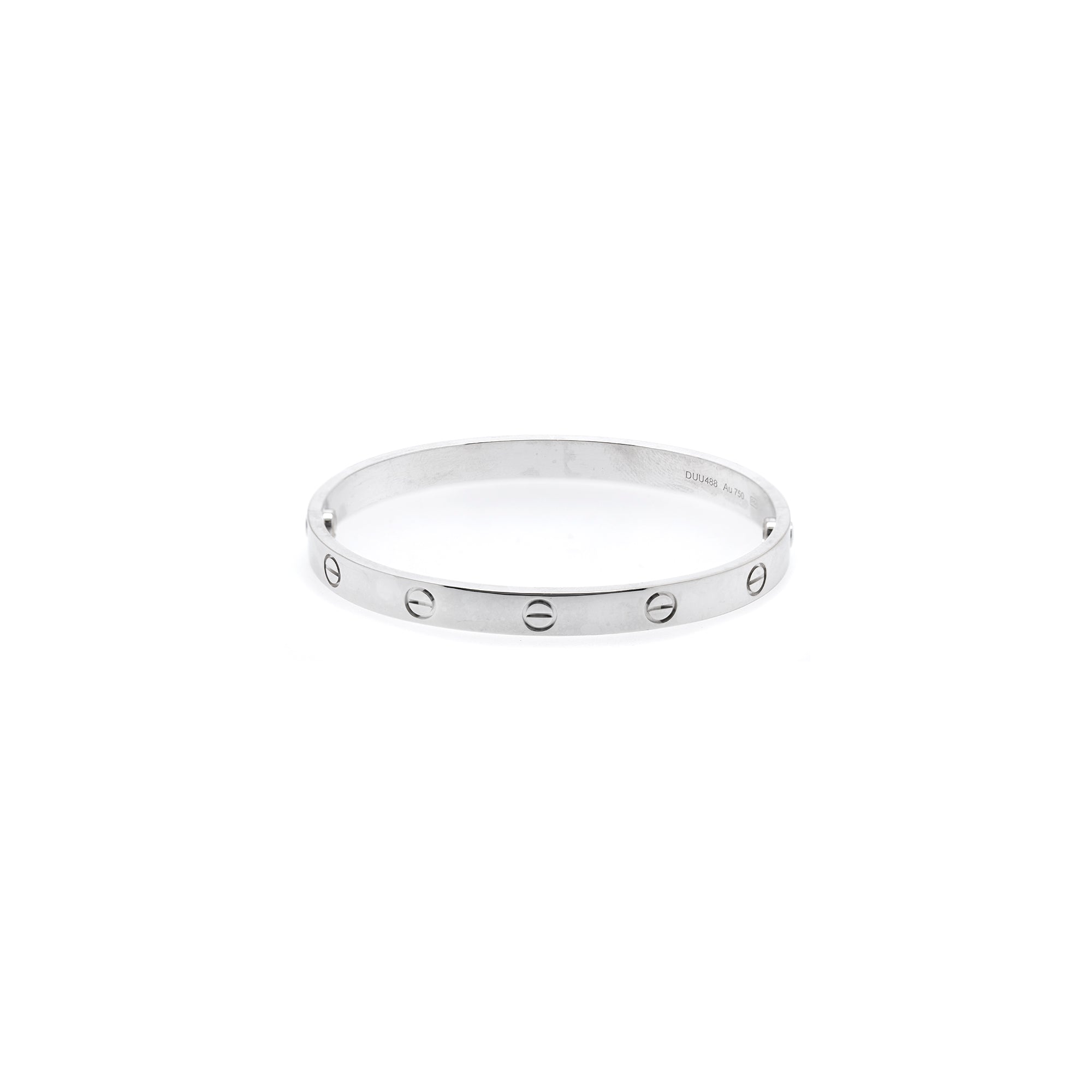 Cartier 18k White Gold Love Bracelet w/ Screwdriver