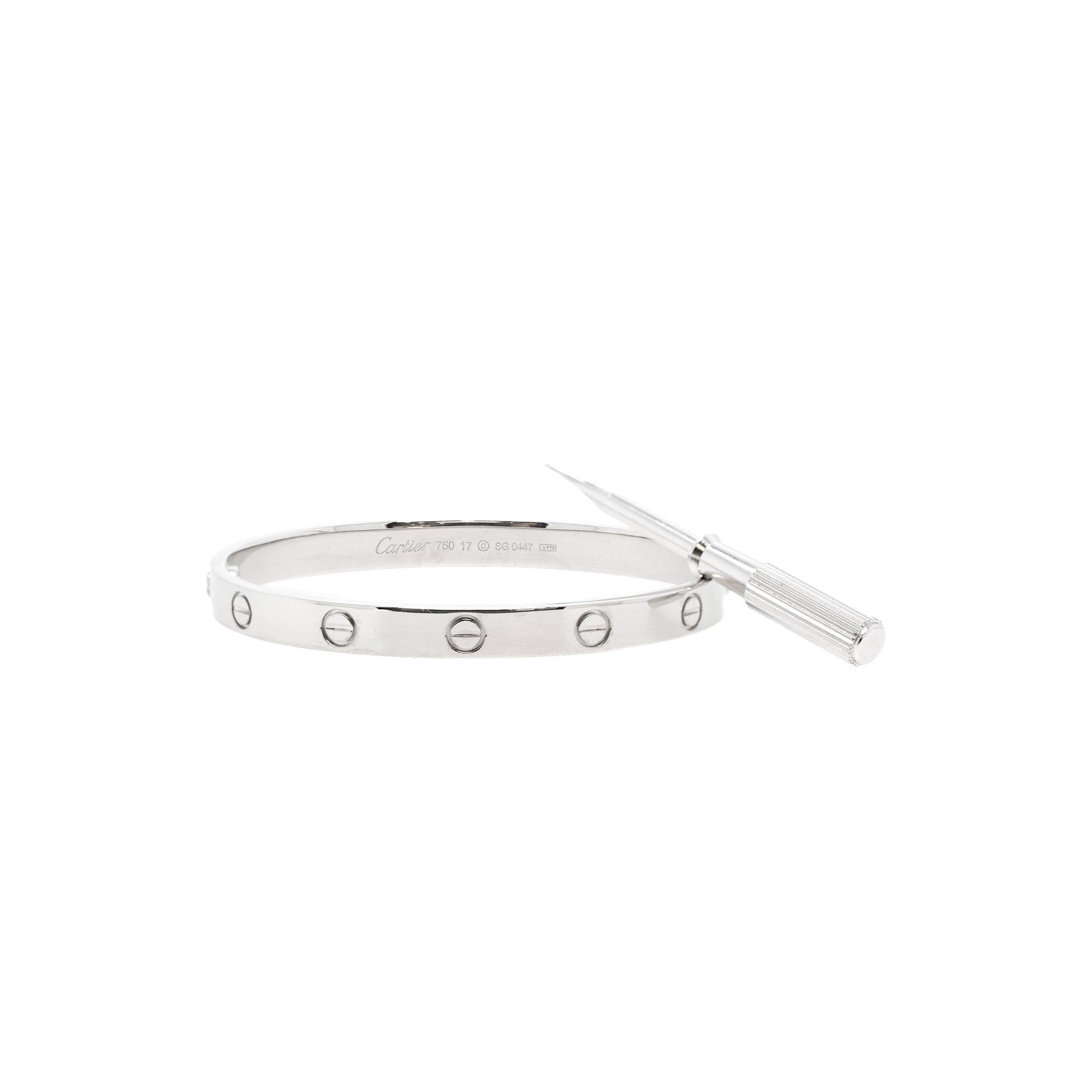 Cartier 18k White Gold Love Bracelet