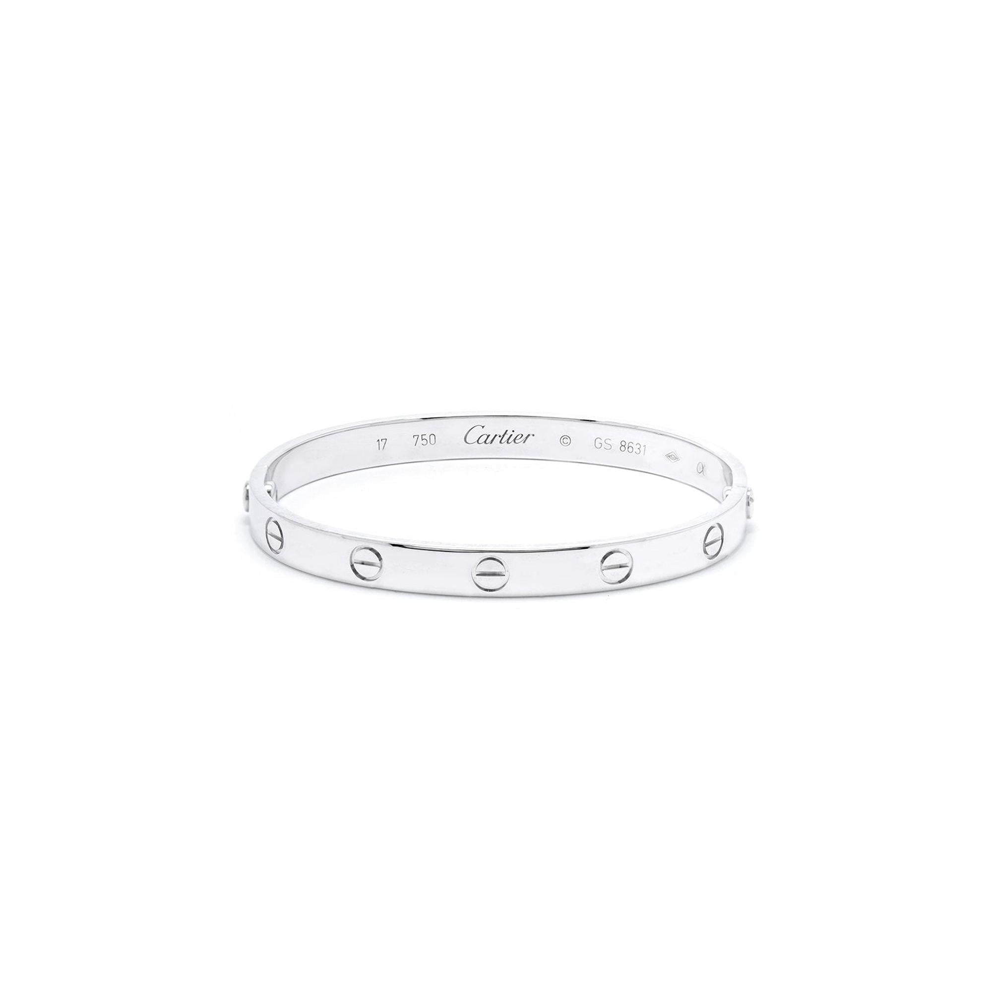 Cartier 18k White Gold Love Bracelet