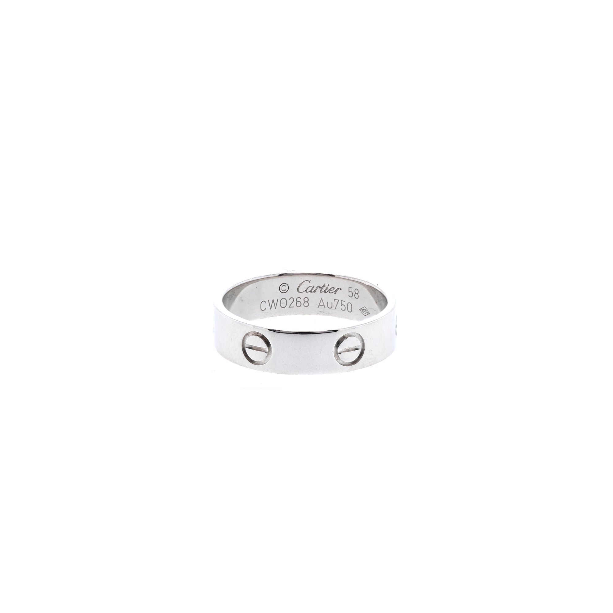 Cartier 18k White Gold Love Ring