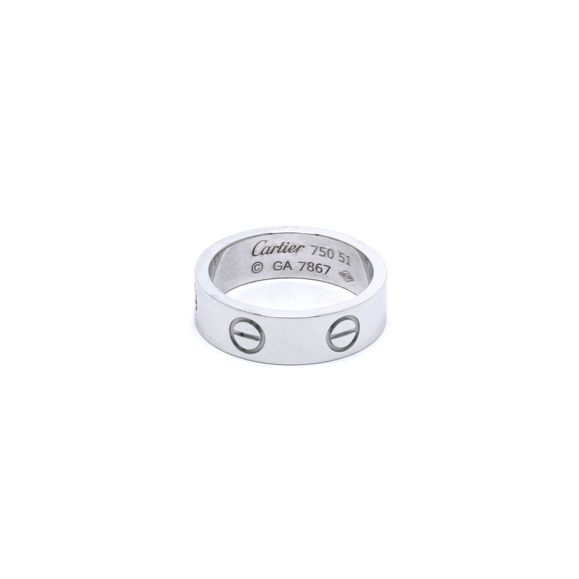 Cartier 18k White Gold Love Ring