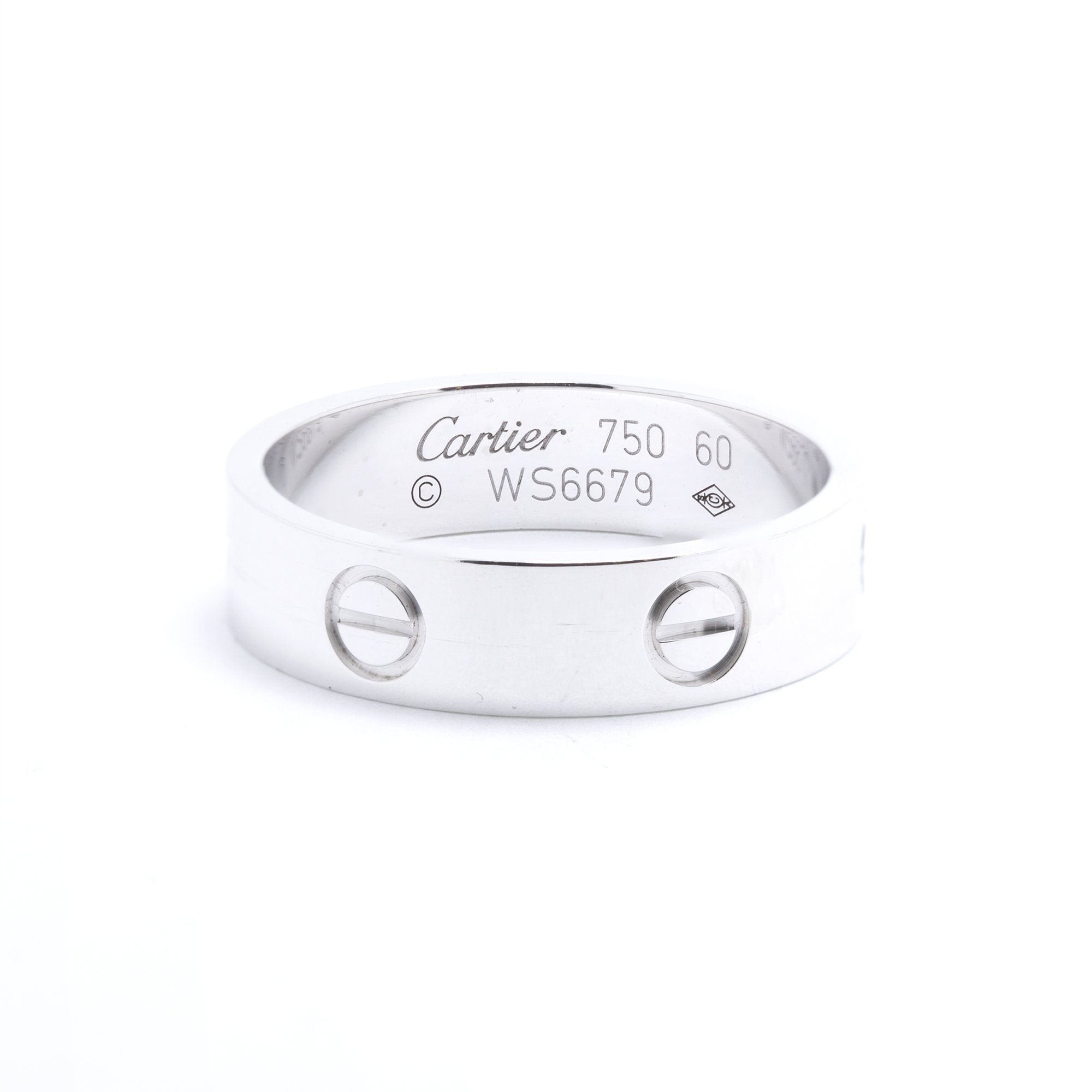 Cartier 18k White Gold Love Ring