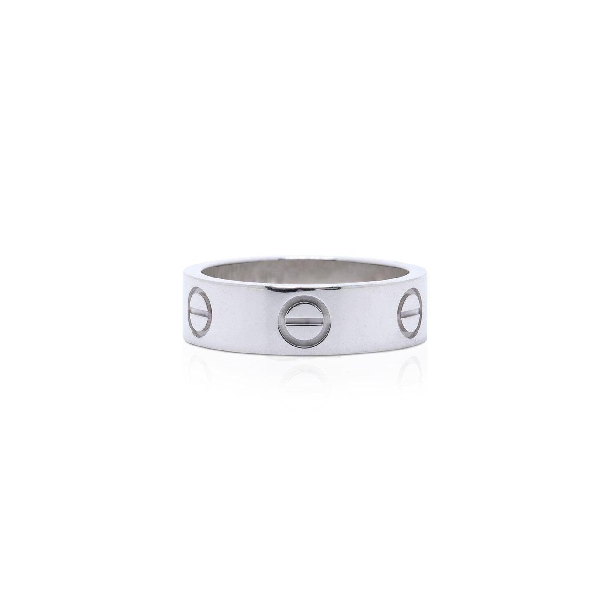 Cartier 18k White Gold Love Ring