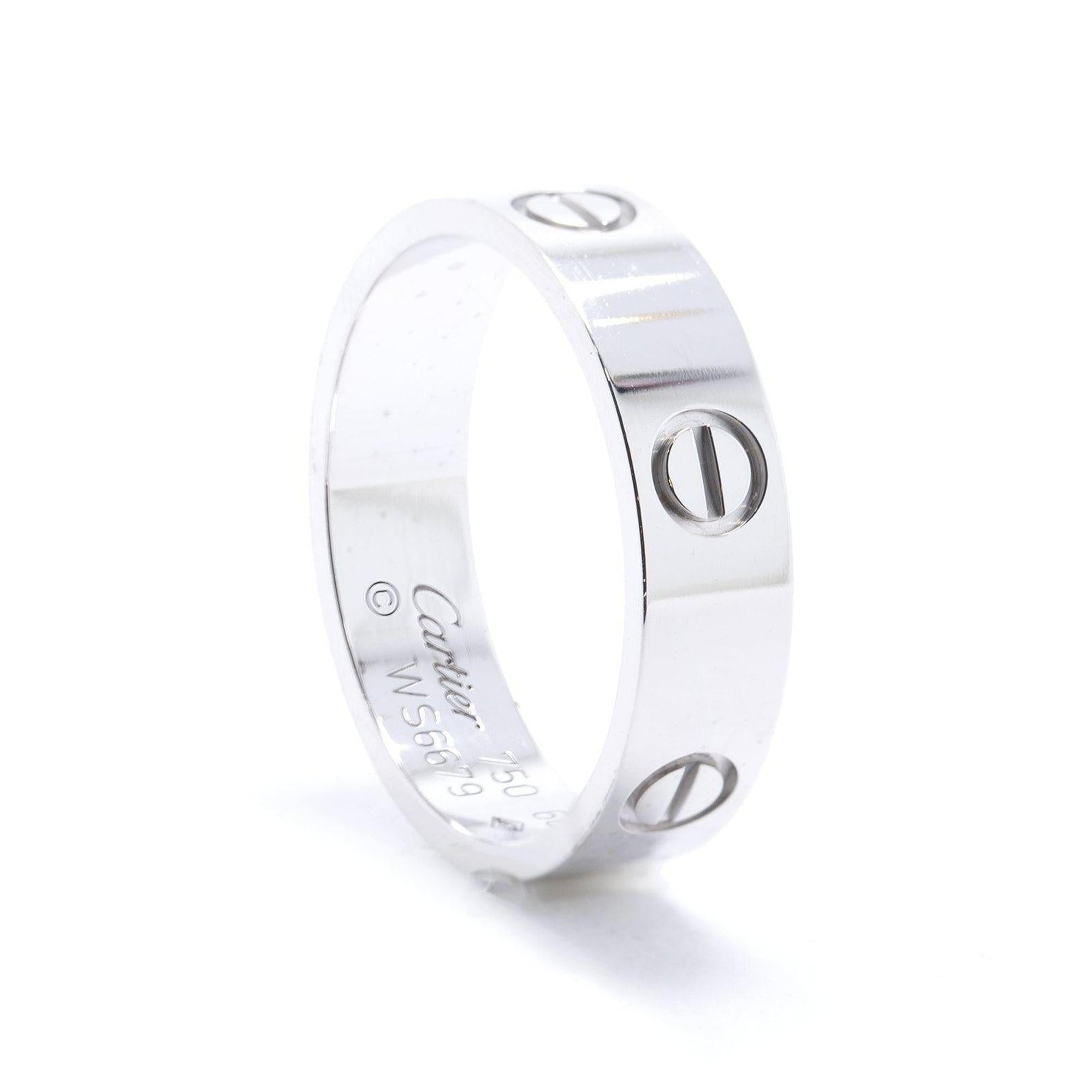 Cartier 18k White Gold Love Ring