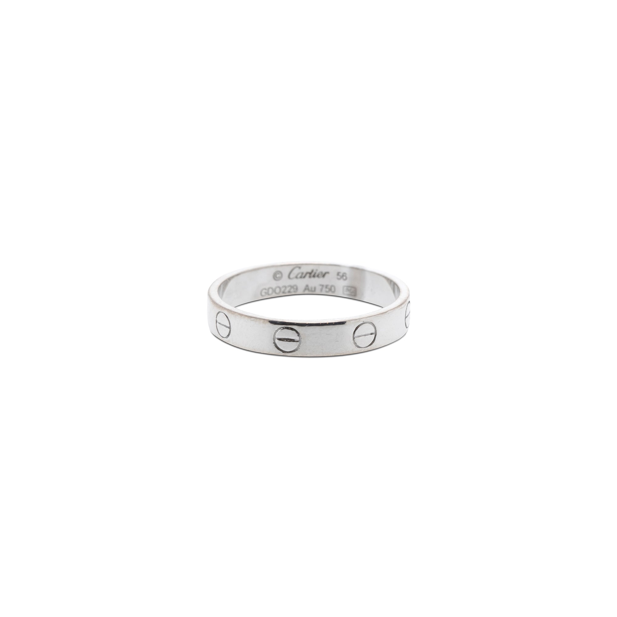 Cartier 18k White Gold Love Wedding Band Ring