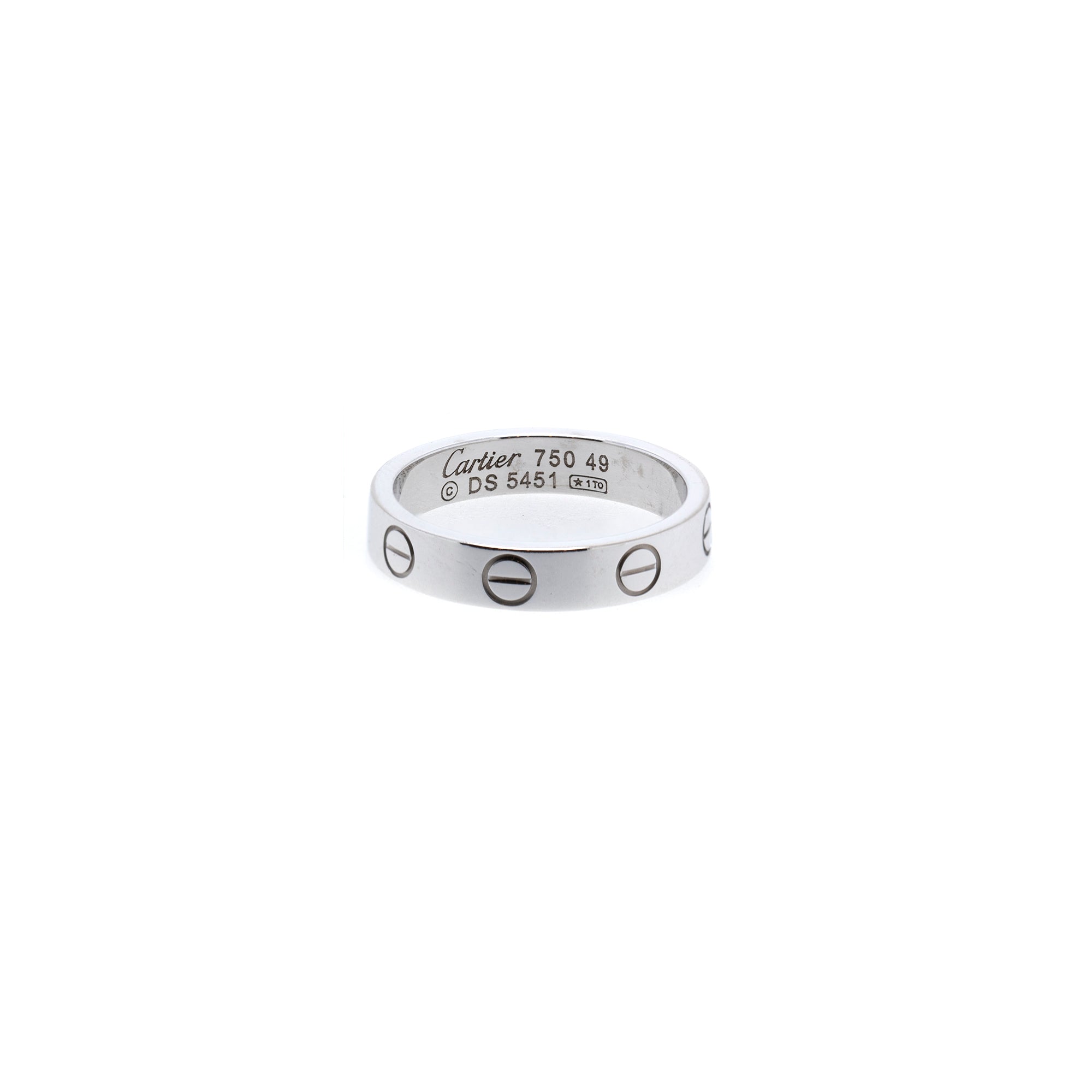 Cartier 18k White Gold Love Wedding Band Ring