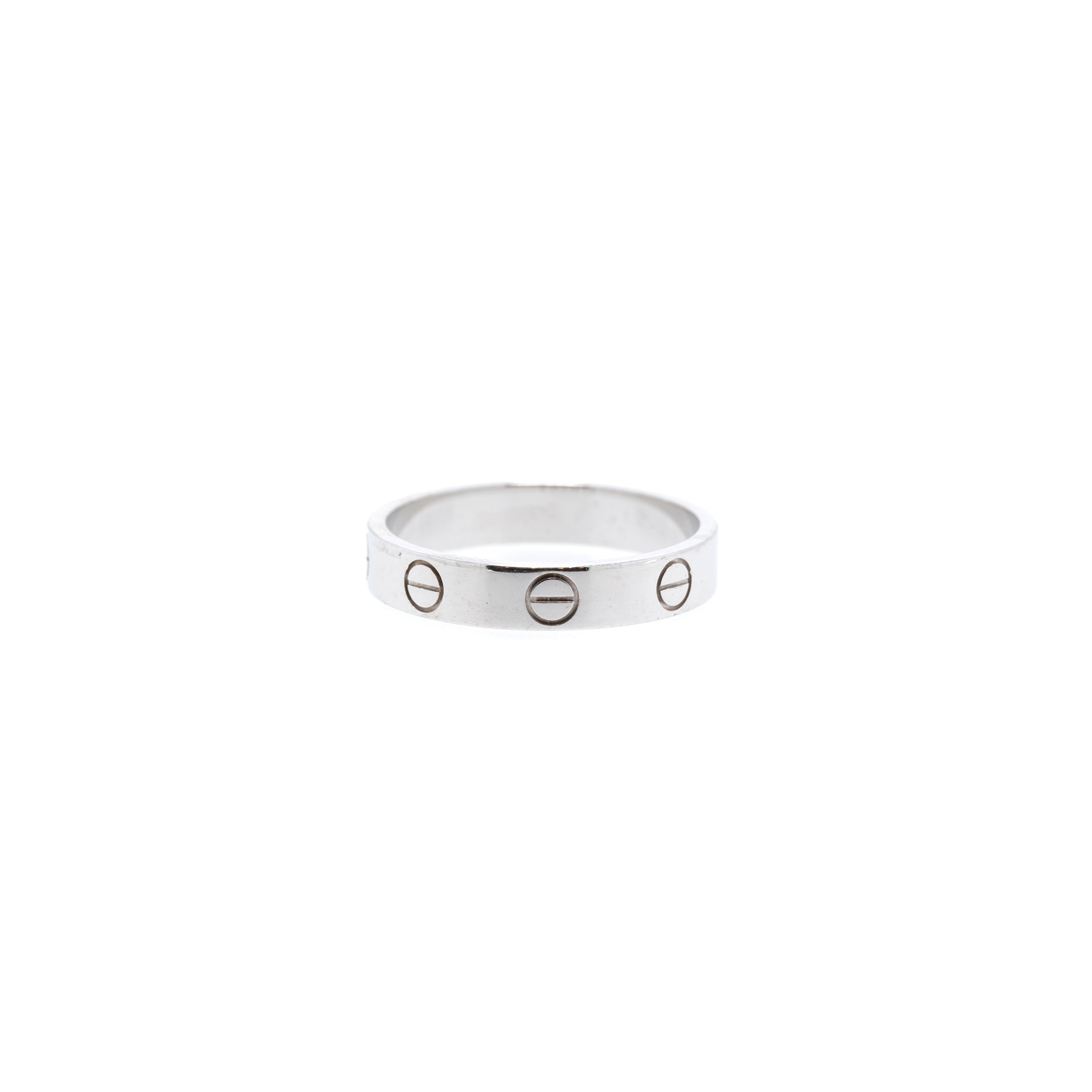 Cartier 18k White Gold Love Wedding Band Ring w/ Box