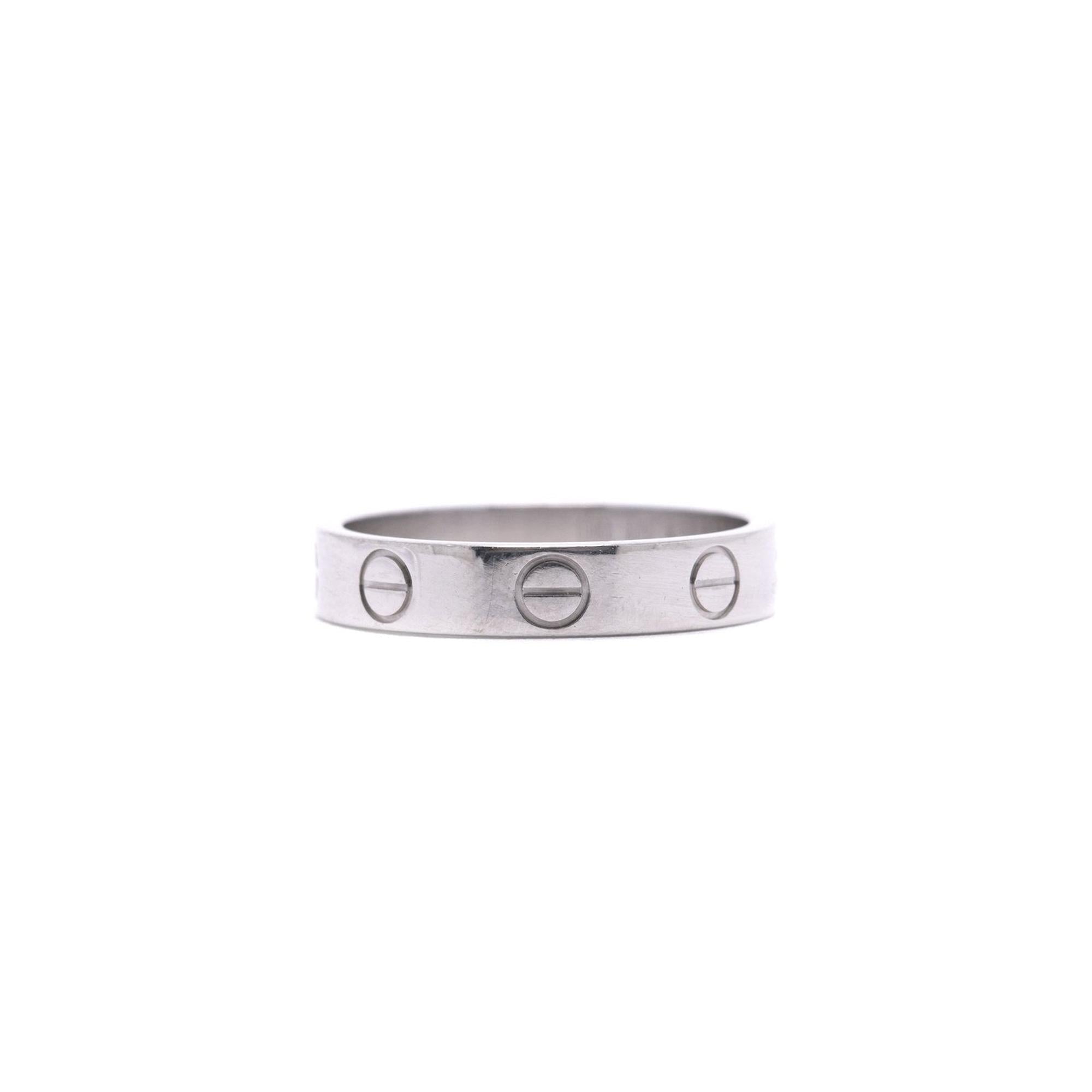 Cartier 18k White Gold Love Wedding Band Ring