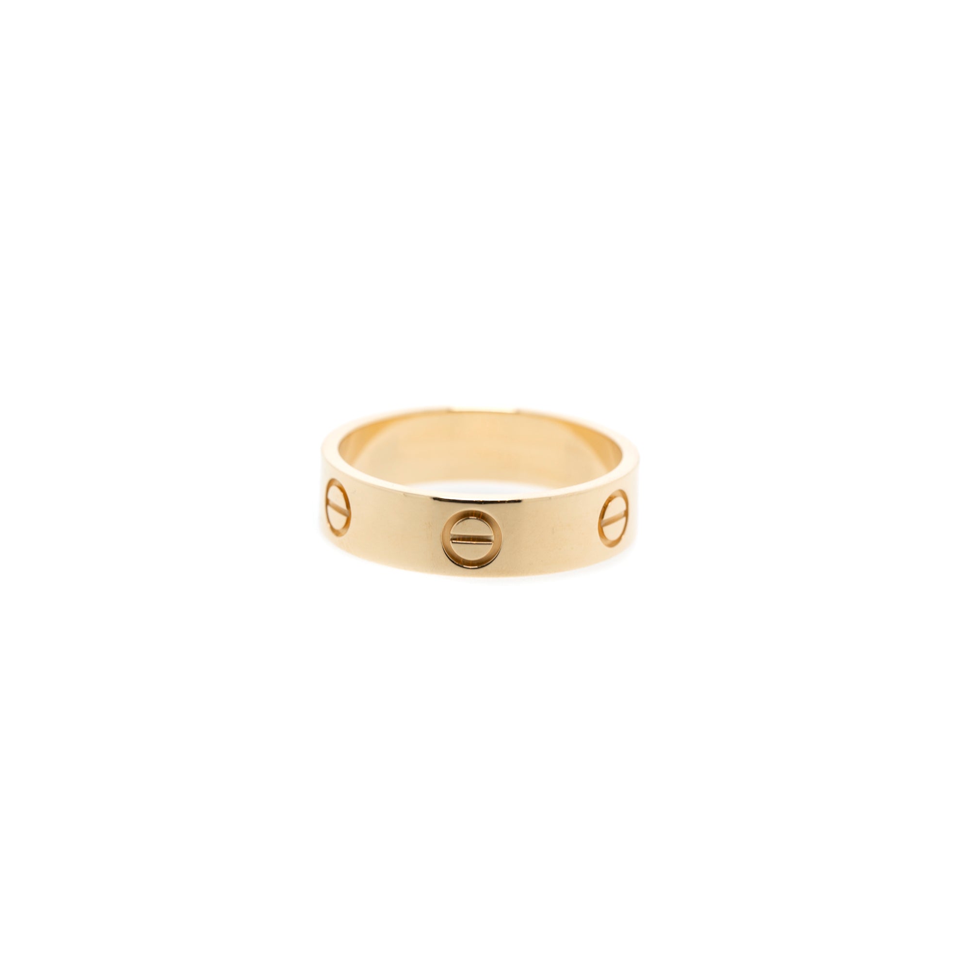 Cartier 18k Yellow Gold 5.5 mm Love Ring w/ Box, Receipt & Certificate