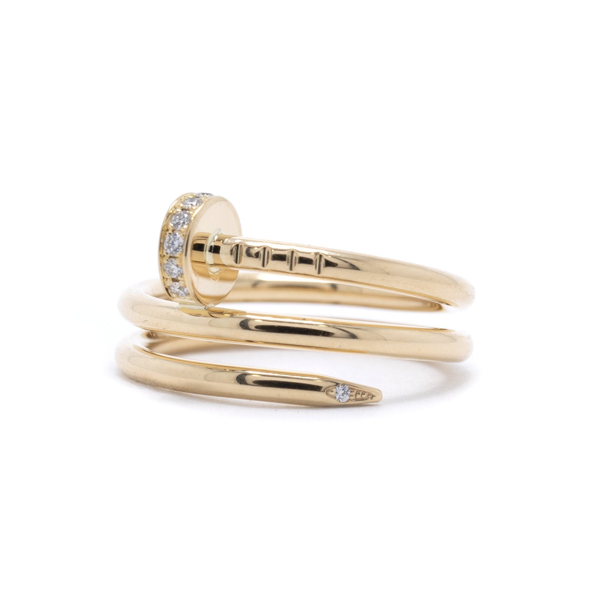 Cartier 18k Yellow Gold Juste Un Clou Ring with Diamonds