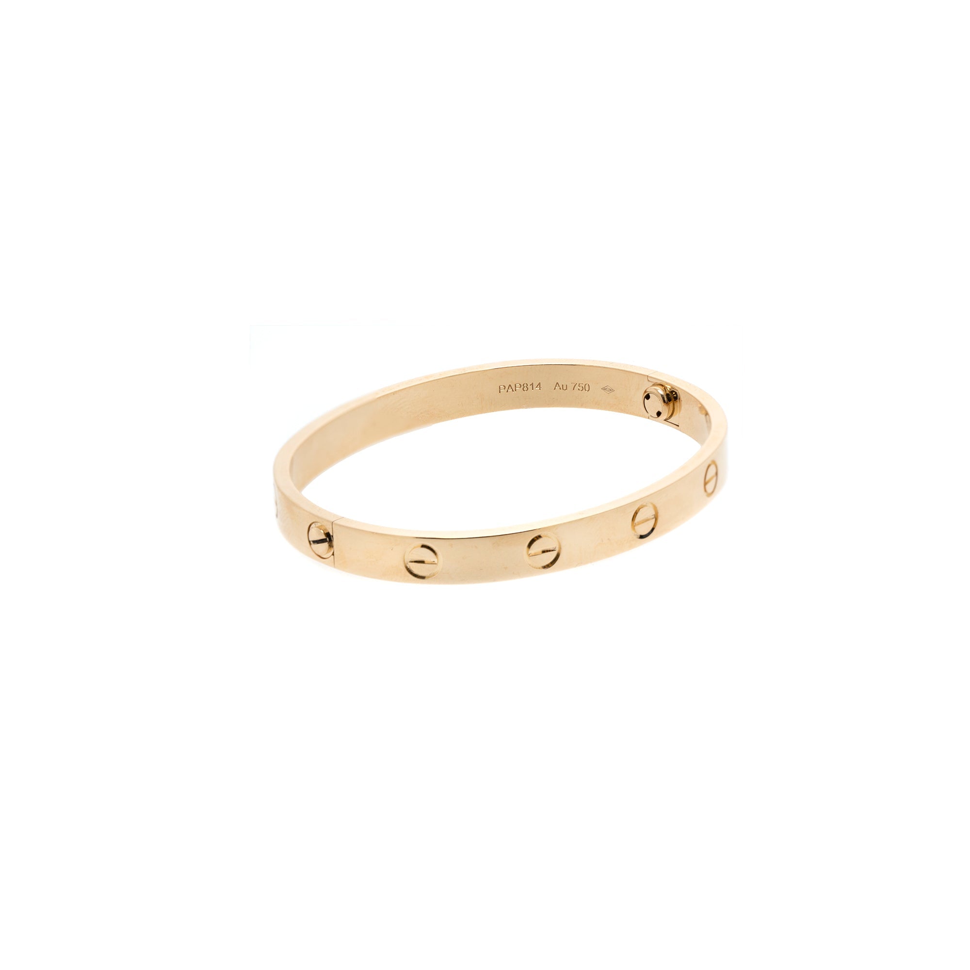 Cartier 18k Yellow Gold Love Bracelet w/ Box & Certificate