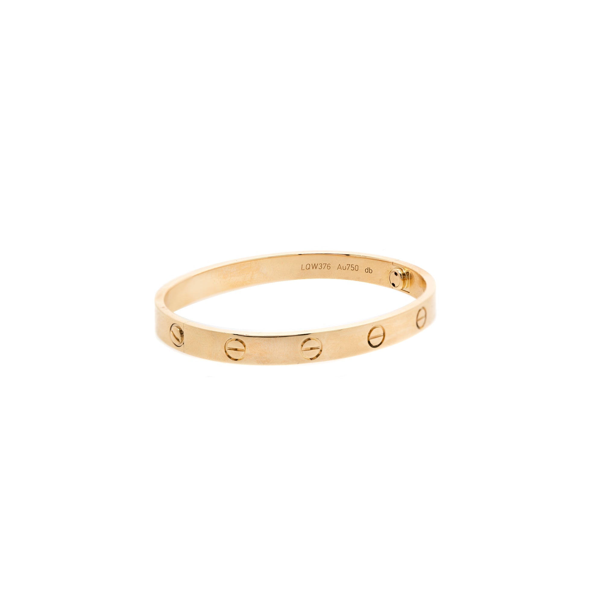 Cartier 18k Yellow Gold Love Bracelet w/ Box & Certificate