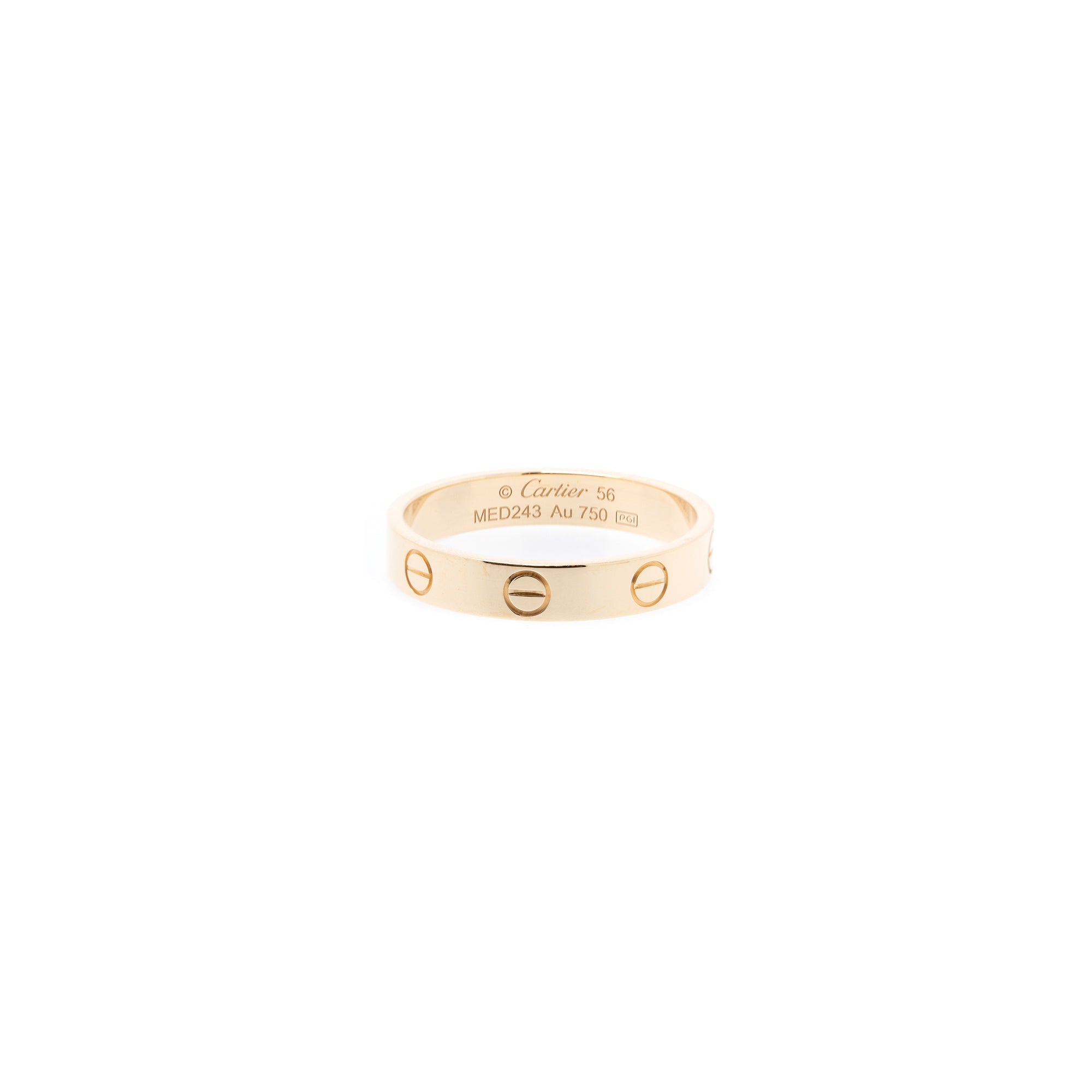 Cartier 18k Yellow Gold Love Wedding Band Ring w/ Box & Certificate