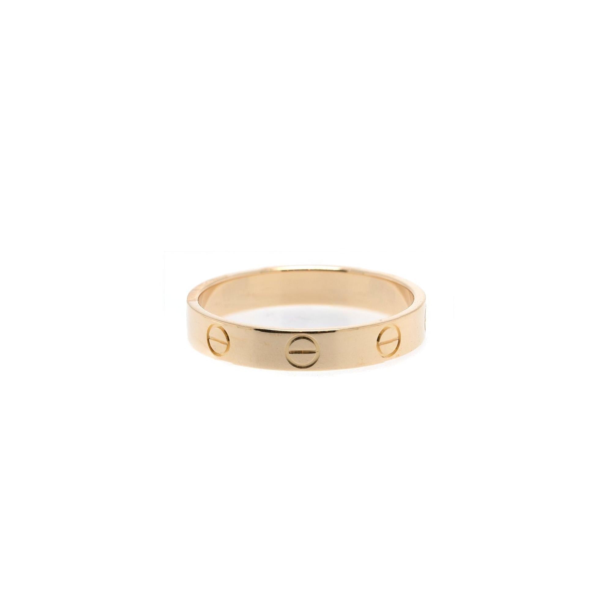Cartier 18k Yellow Gold Love Wedding Band Ring
