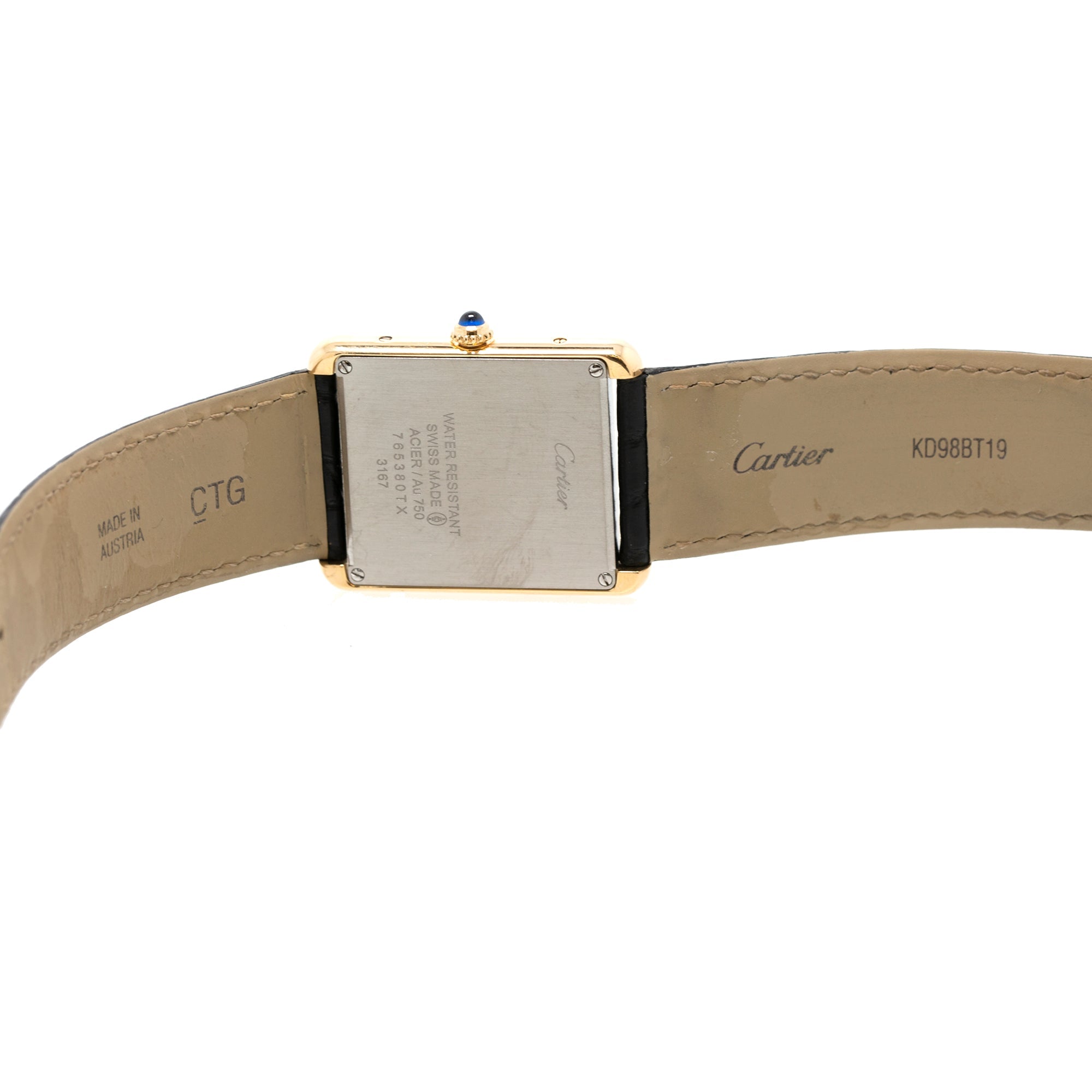 Cartier 18k Yellow Gold Tank Solo Watch
