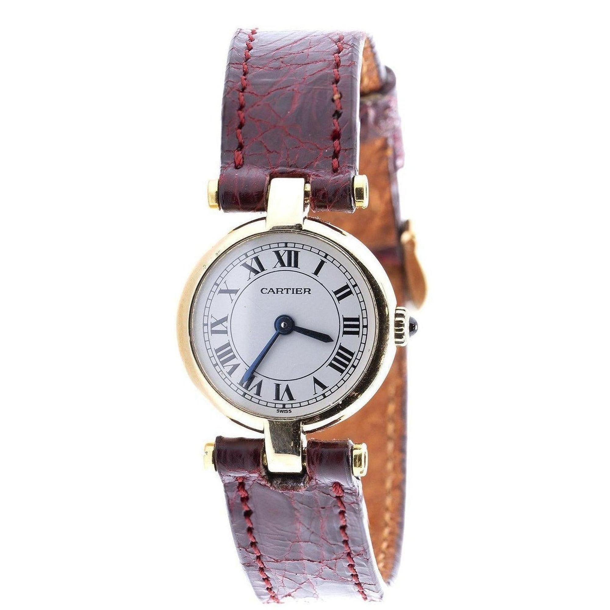 Cartier 18k Yellow Gold Vendome Watch