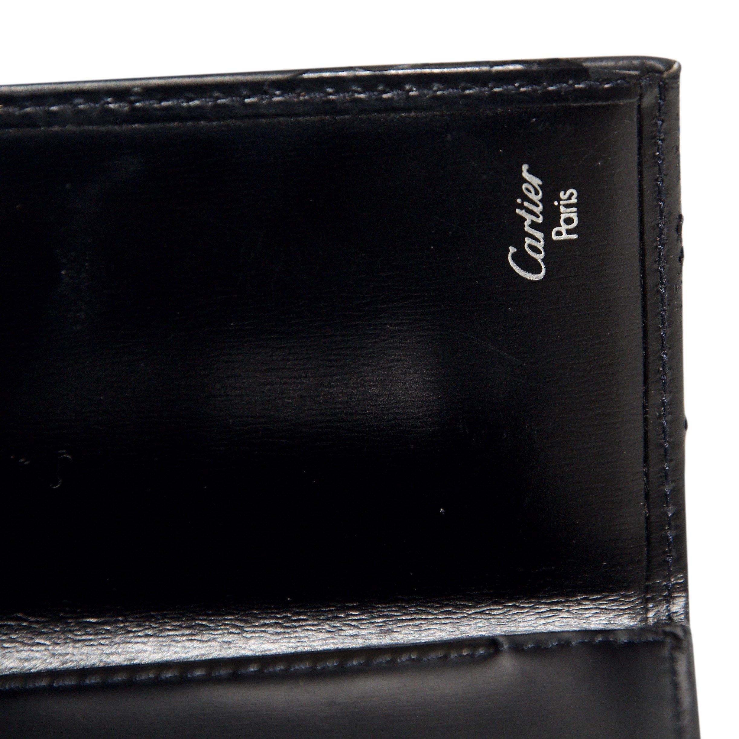 Cartier Black Panthere Tri-Fold Wallet