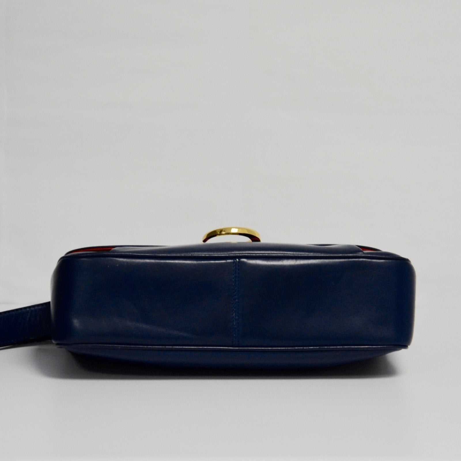 Cartier Blue Vintage Leather Panthere Shoulder Bag
