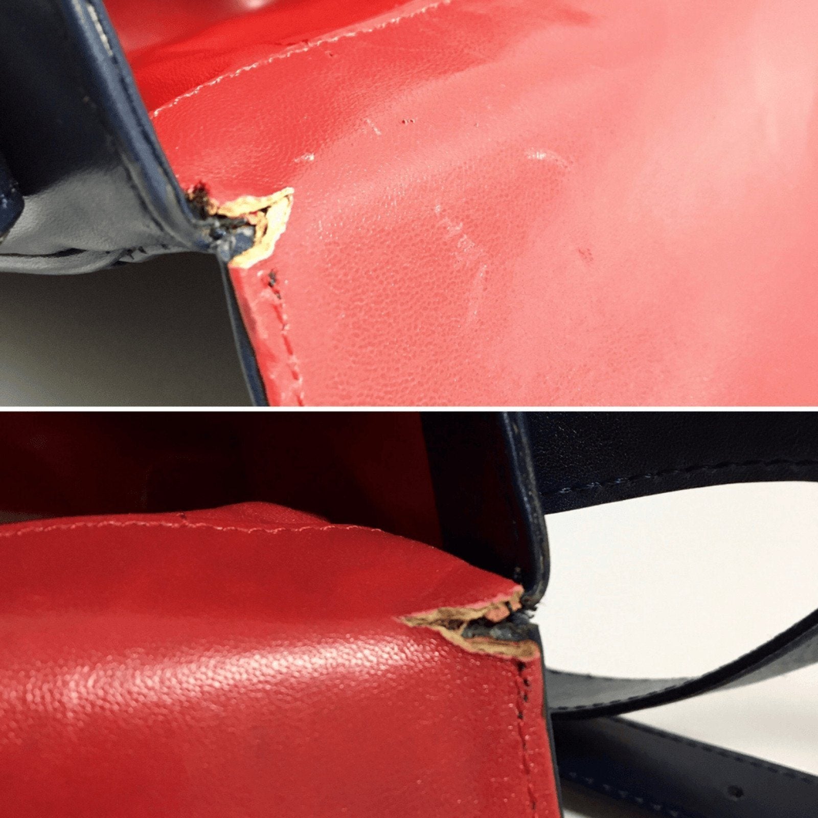 Cartier Blue Vintage Leather Panthere Shoulder Bag