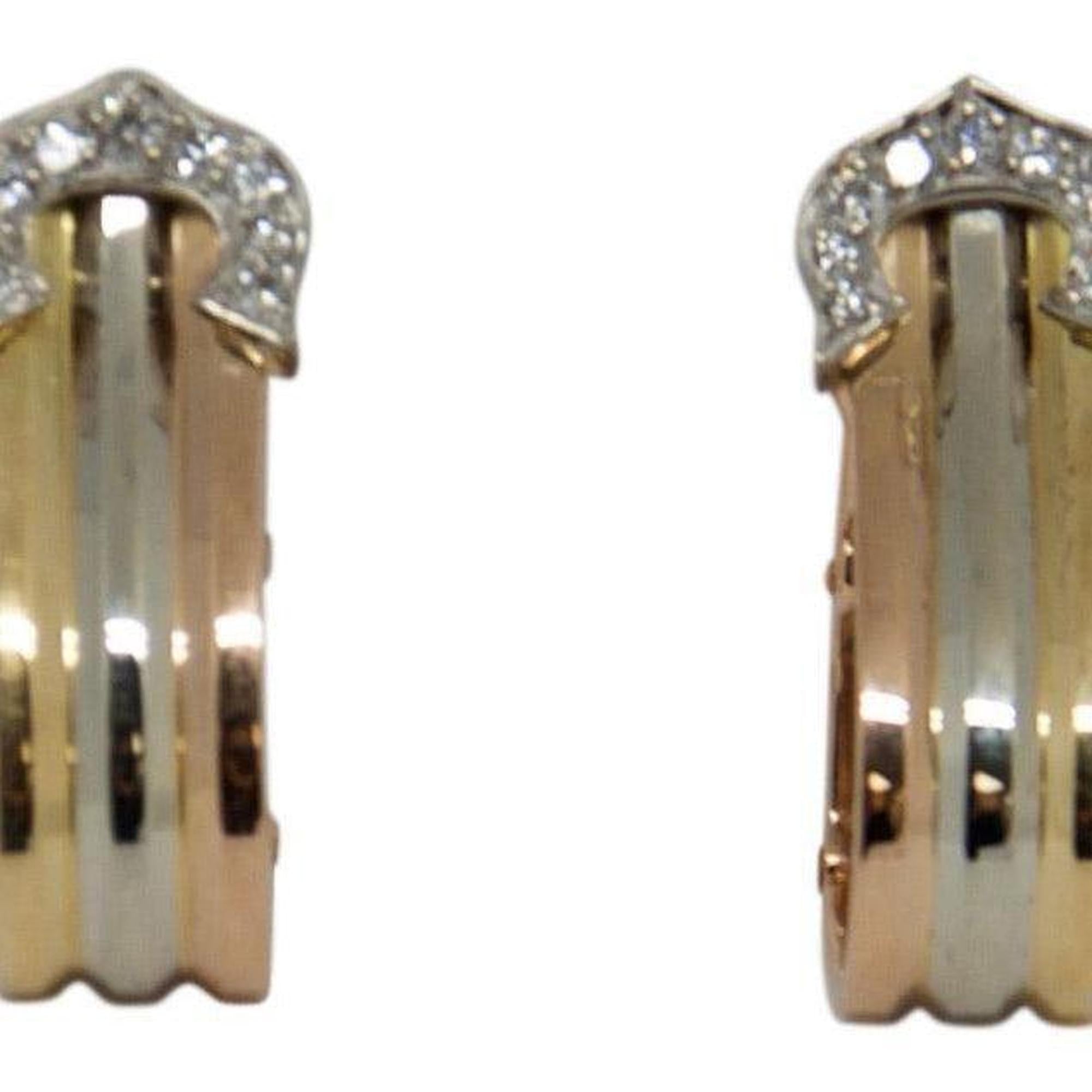 Cartier C De Cartier Trinity Earrings with Diamonds