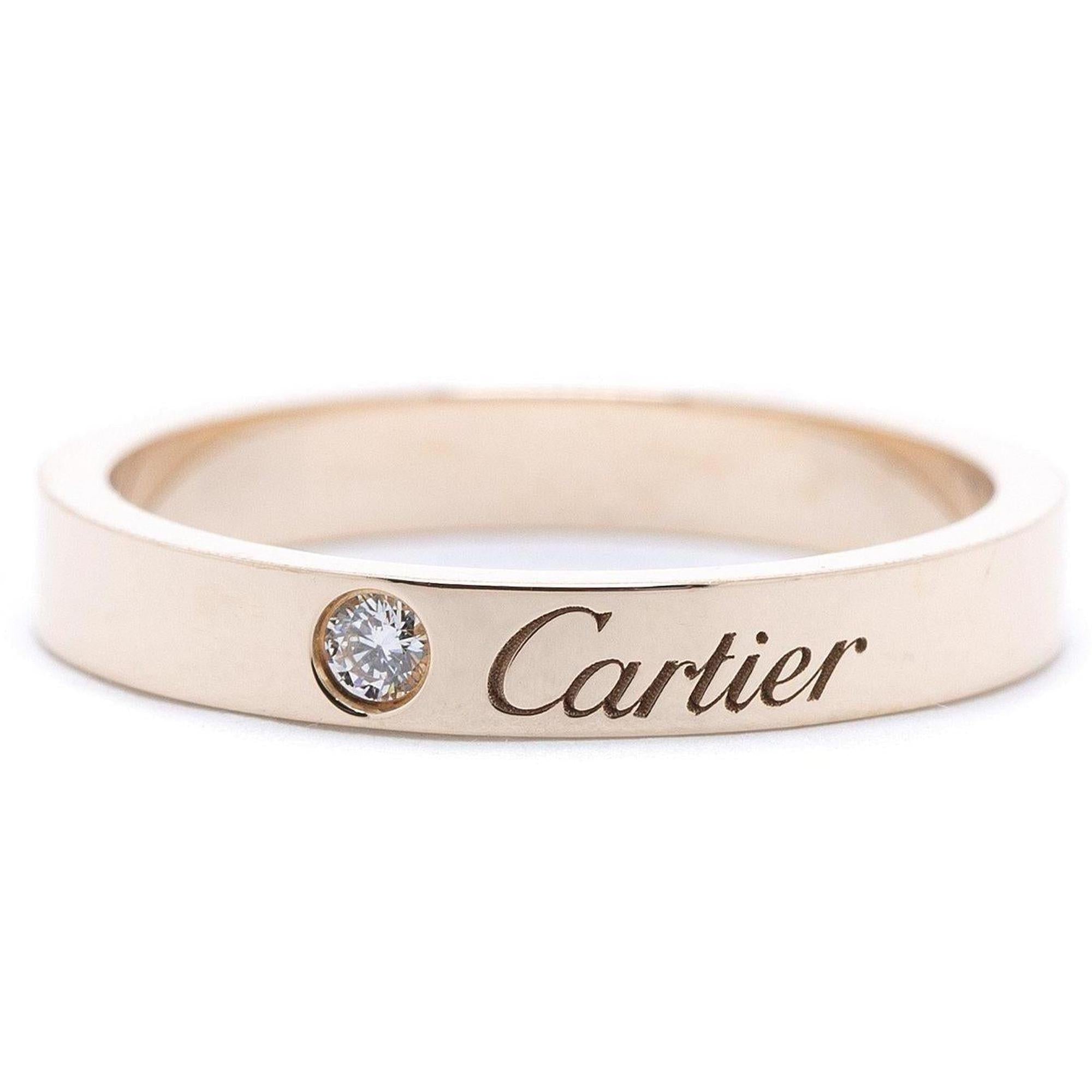 Cartier C de Cartier Diamond Wedding Band Ring