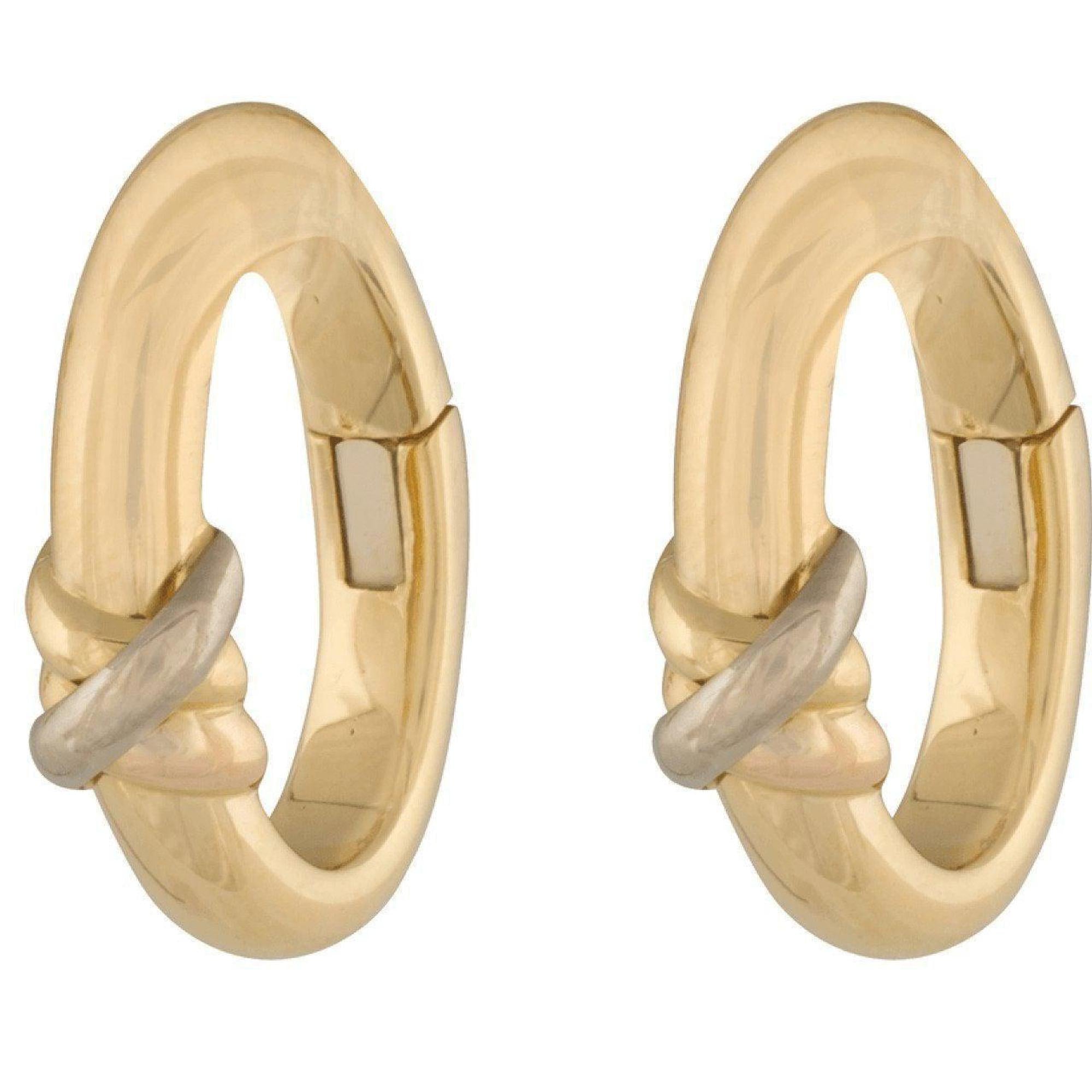 Cartier Clip On Trinity Hoop Earrings