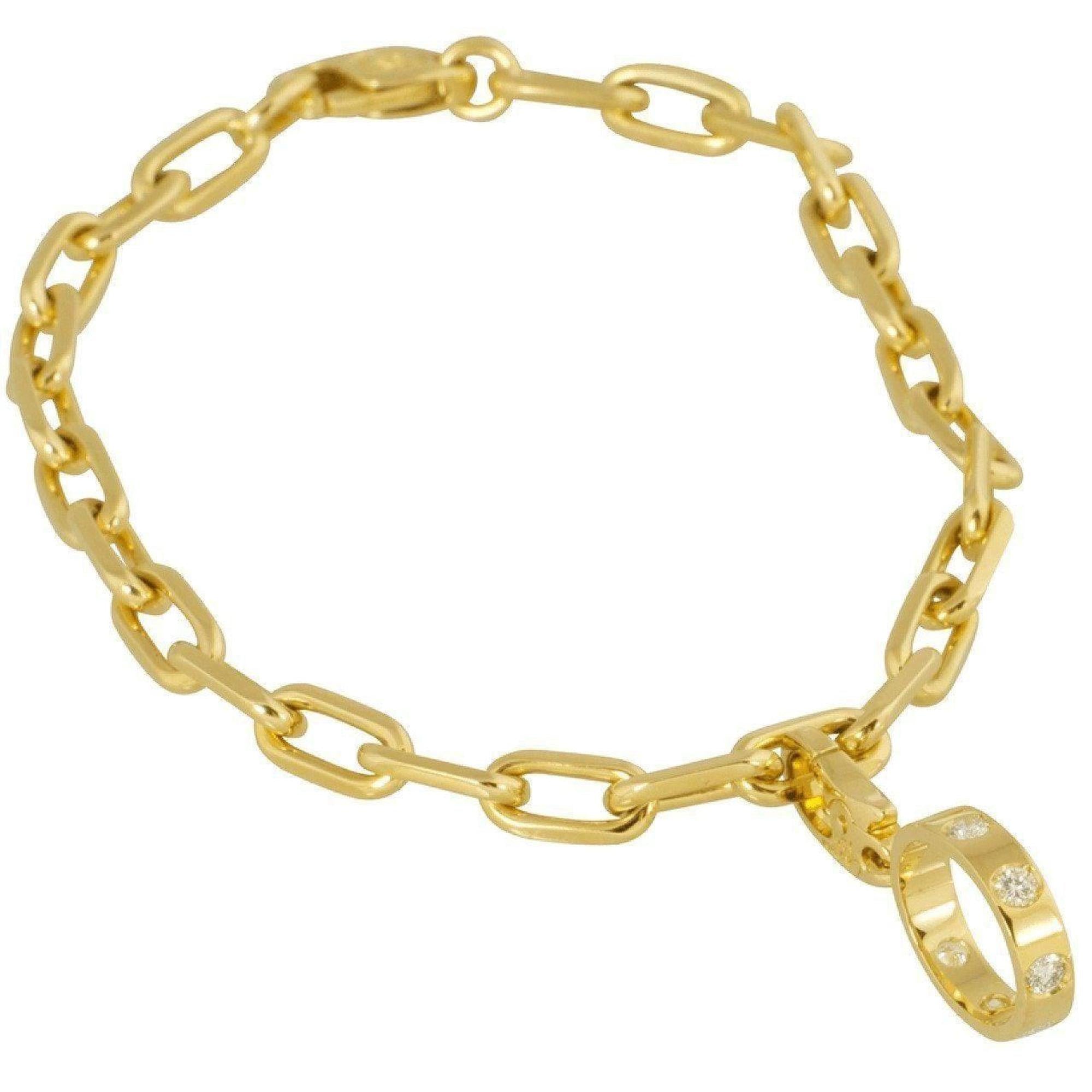 Cartier Diamond Love Charm Link Bracelet