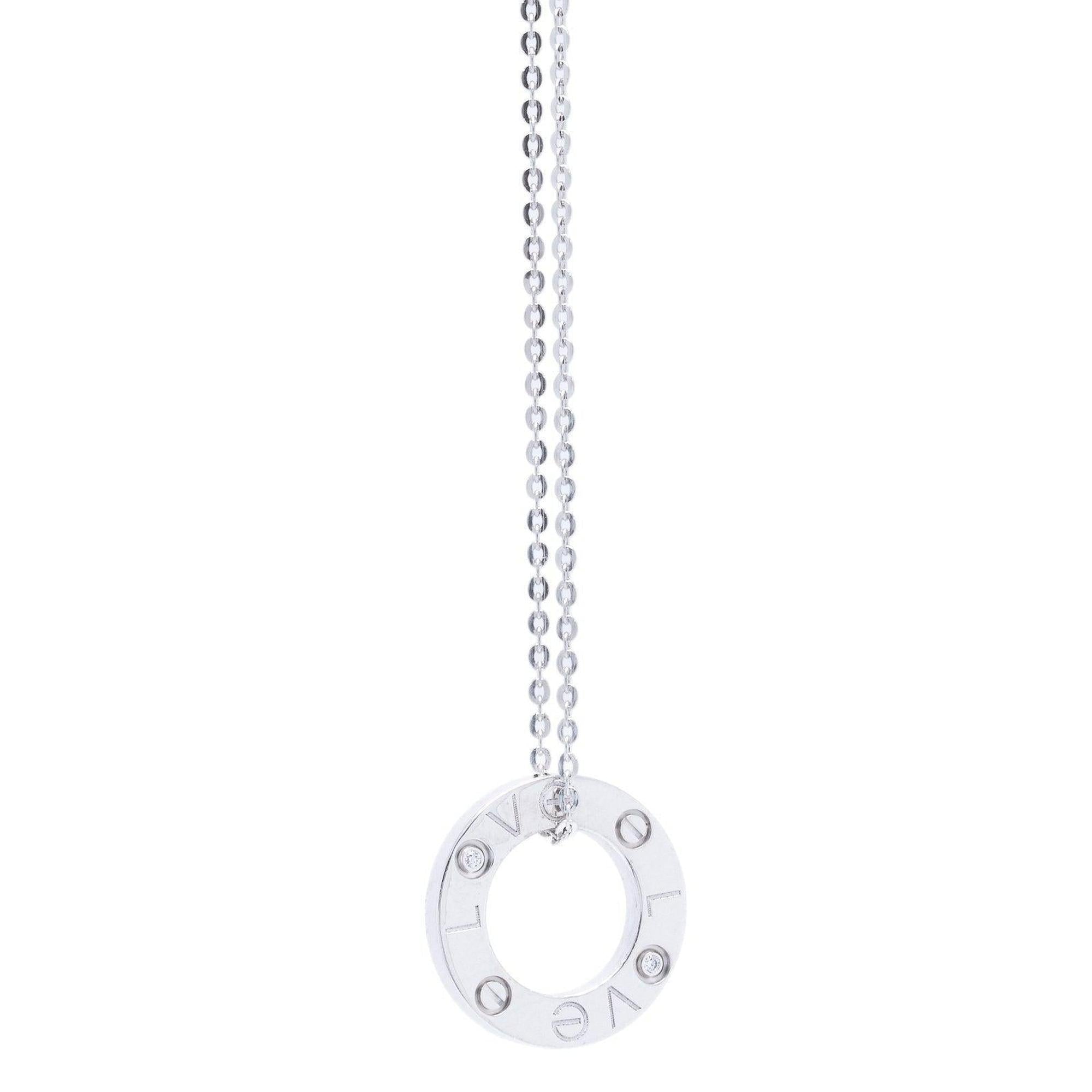 Cartier Diamond Love Circle Pendant Necklace