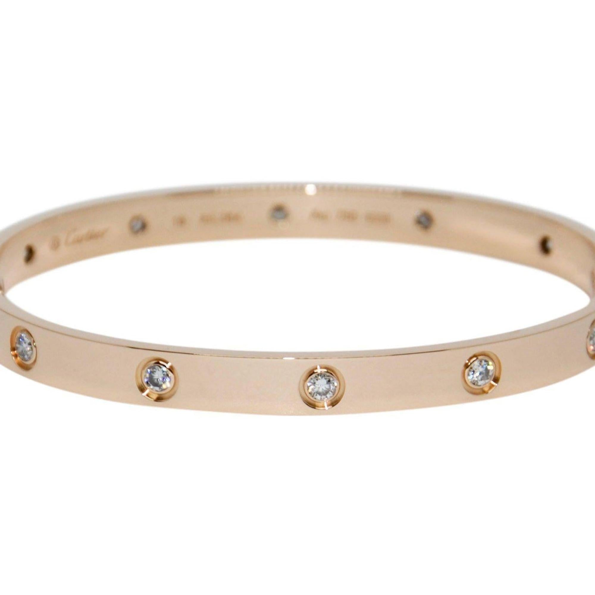 Cartier Love Bracelet with 10 Diamonds