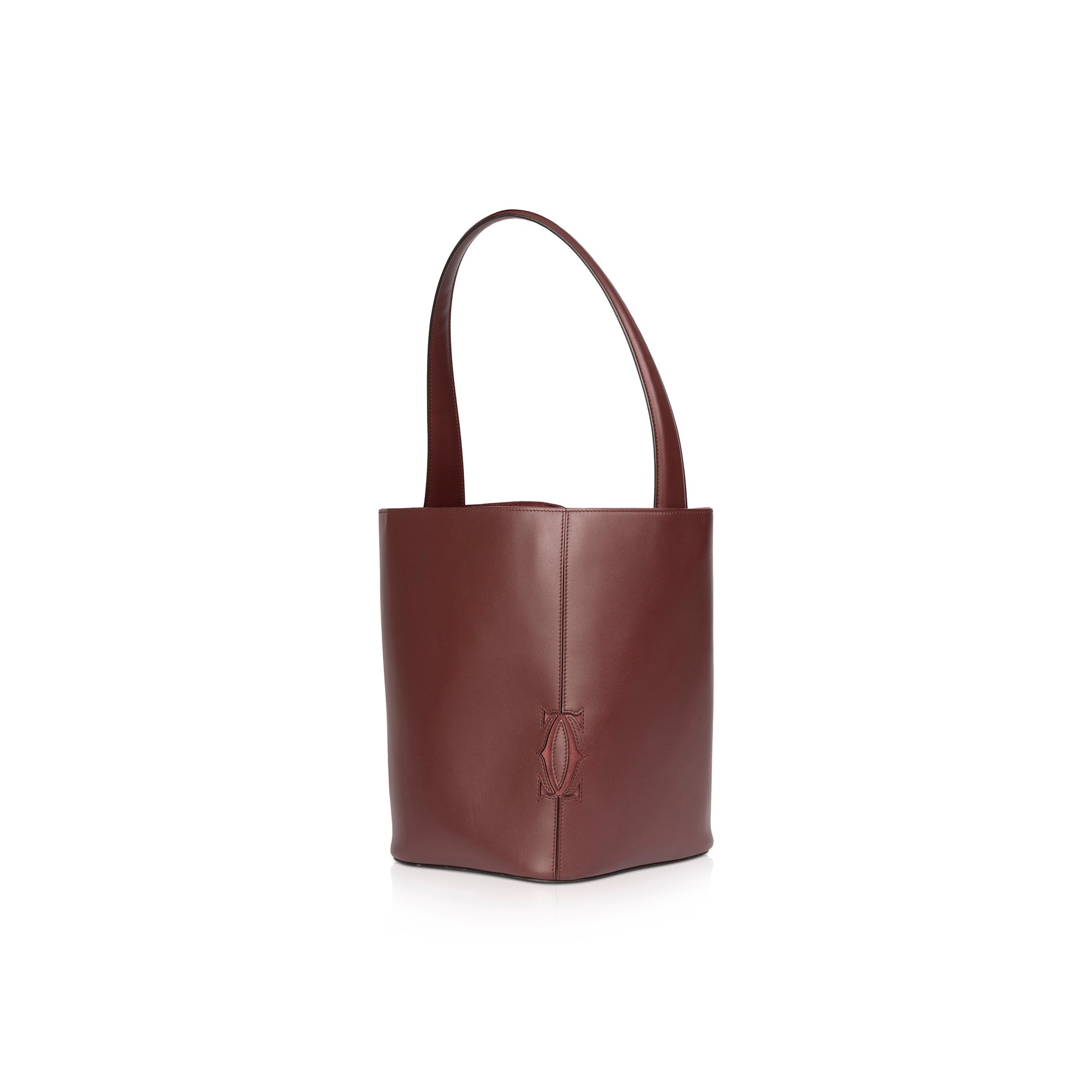 Cartier Must C Leather Bucket Bag w/ Receipt & Certificate