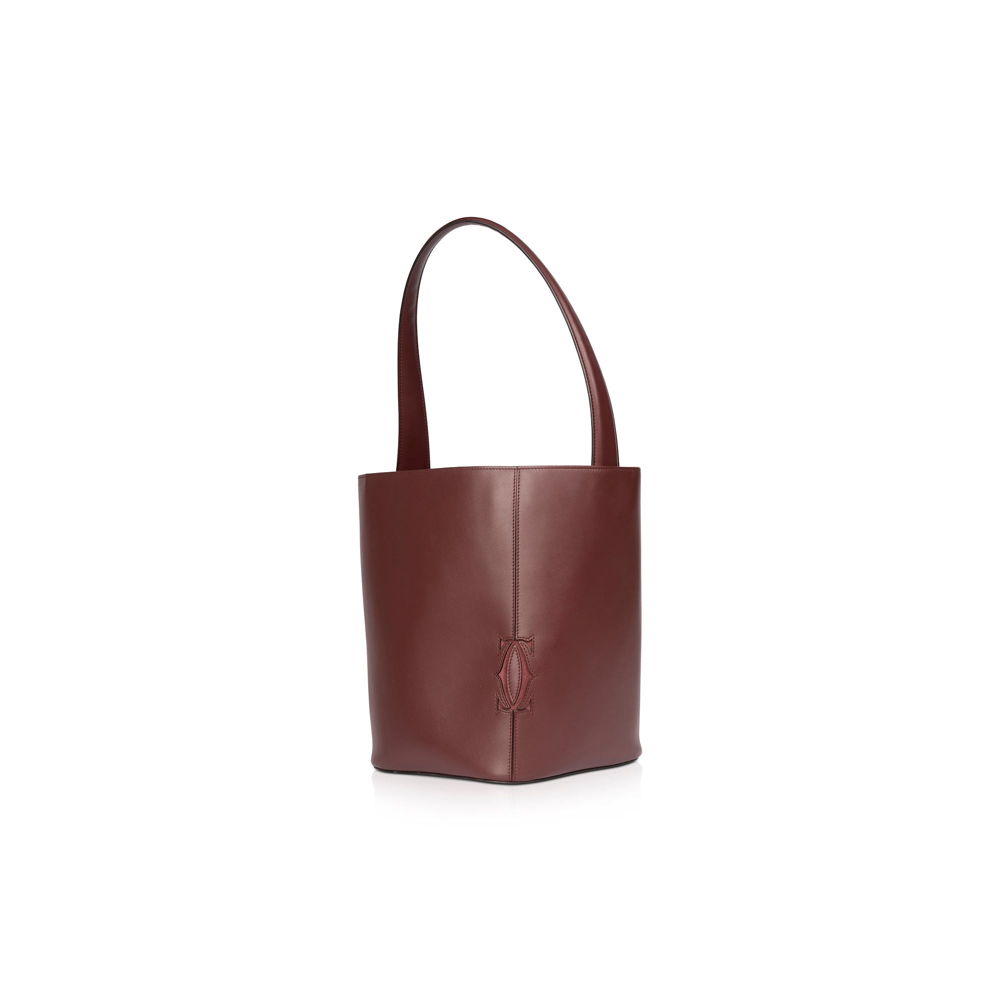 Cartier Must C Leather Bucket Bag w/ Receipt & Certificate