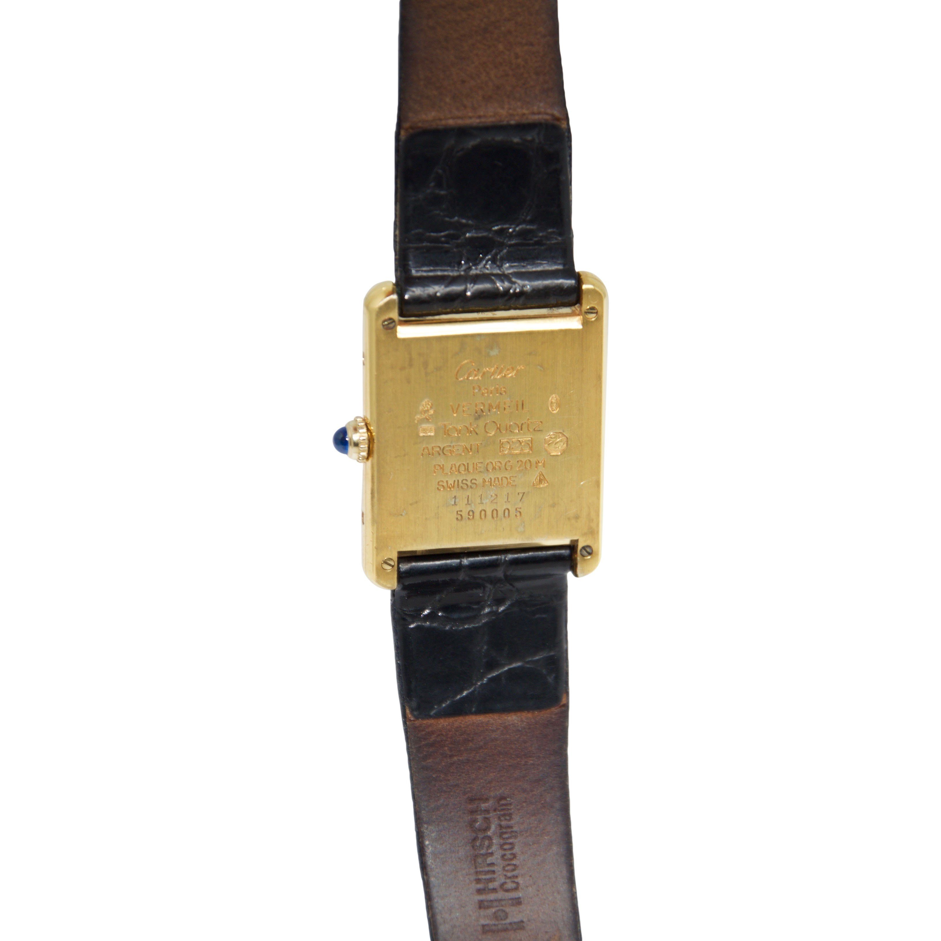 Cartier Must de Cartier Tank Vermeil Watch