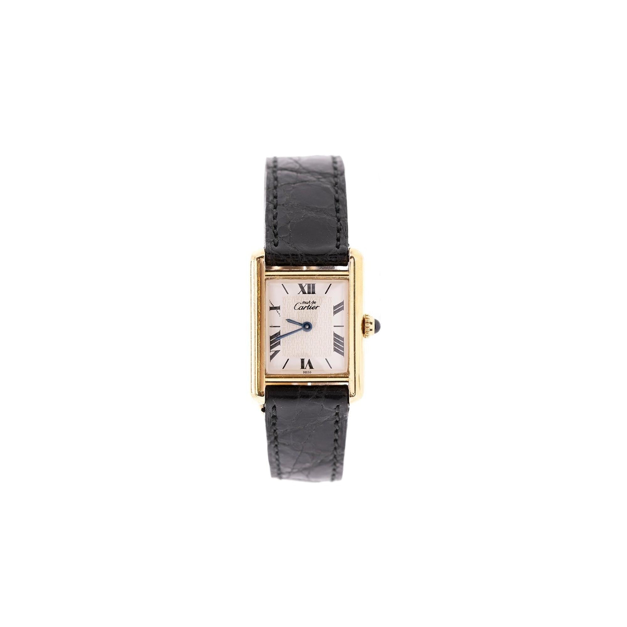 Cartier Must de Cartier Tank Vermeil Watch w/ Box
