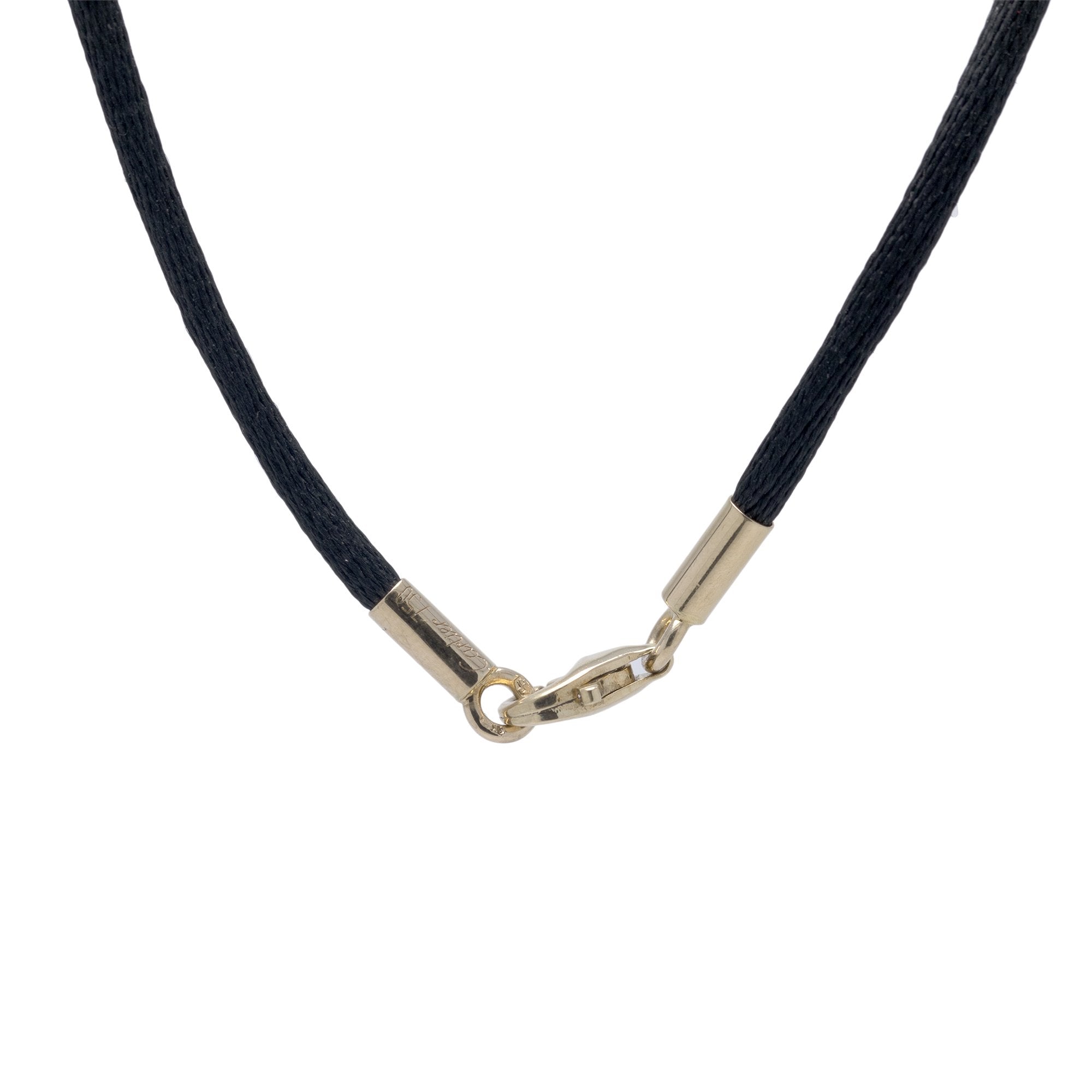 Cartier Nesting Double Heart Cord Necklace w/ Box