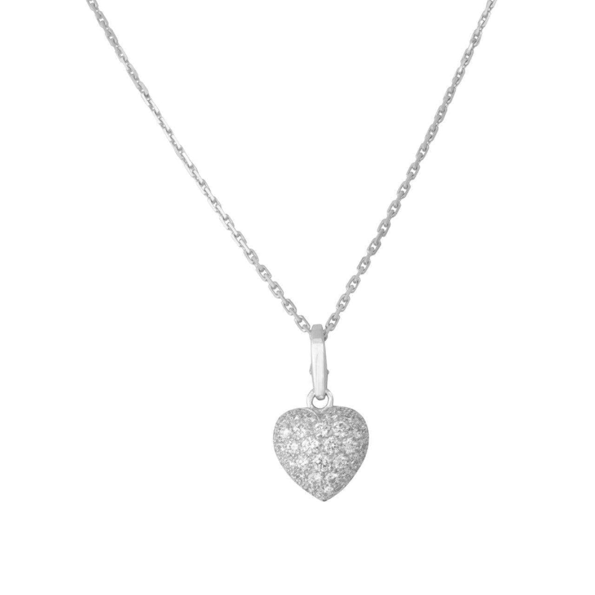 Cartier Pave Diamond Heart Charm Pendant