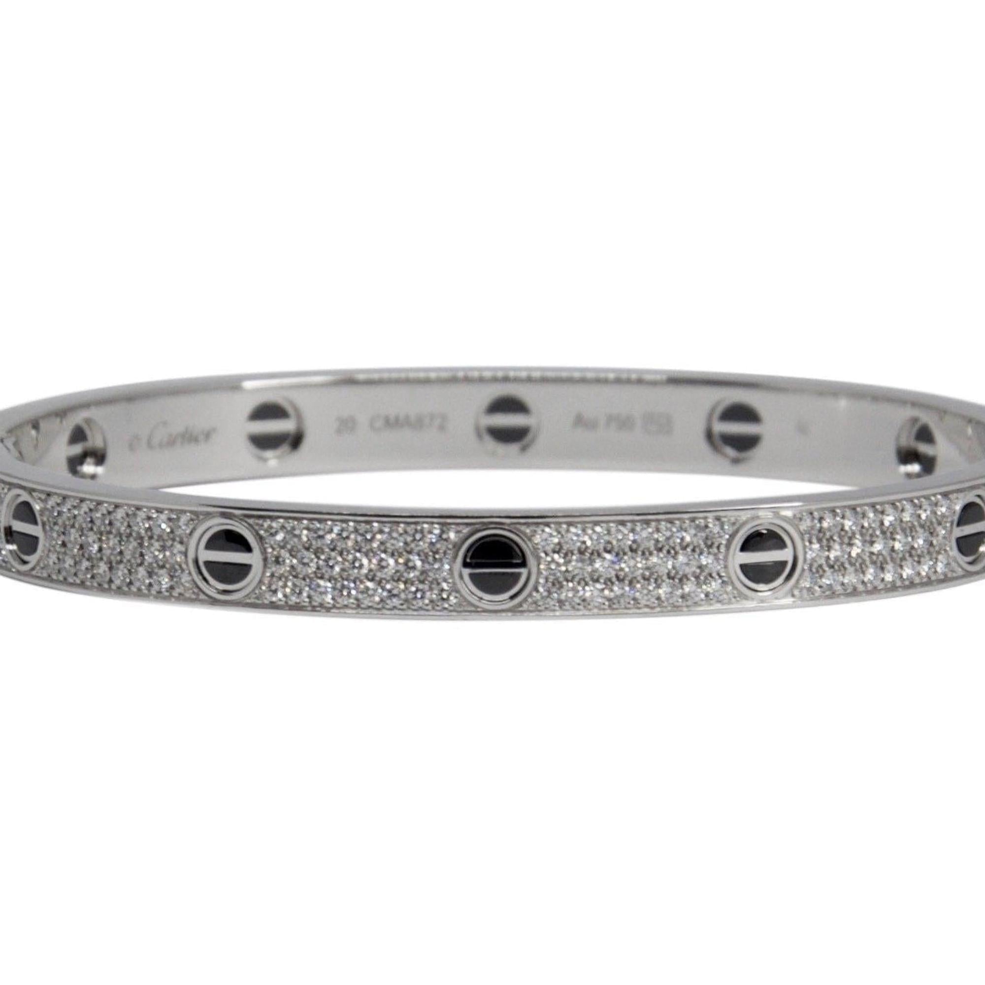 Cartier Pave Diamond and Ceramic Love Bracelet