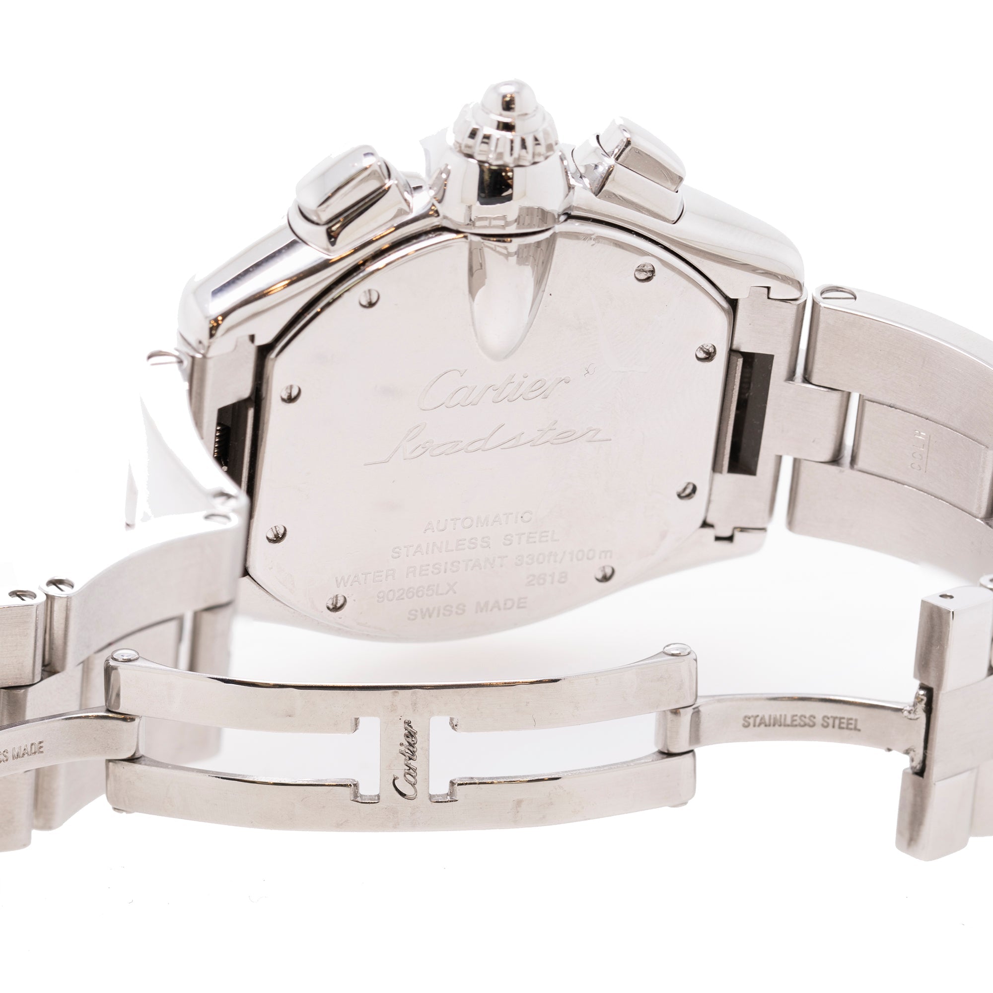 Cartier Roadster Automatic Chronograph Watch w/ Box & Extra Strap